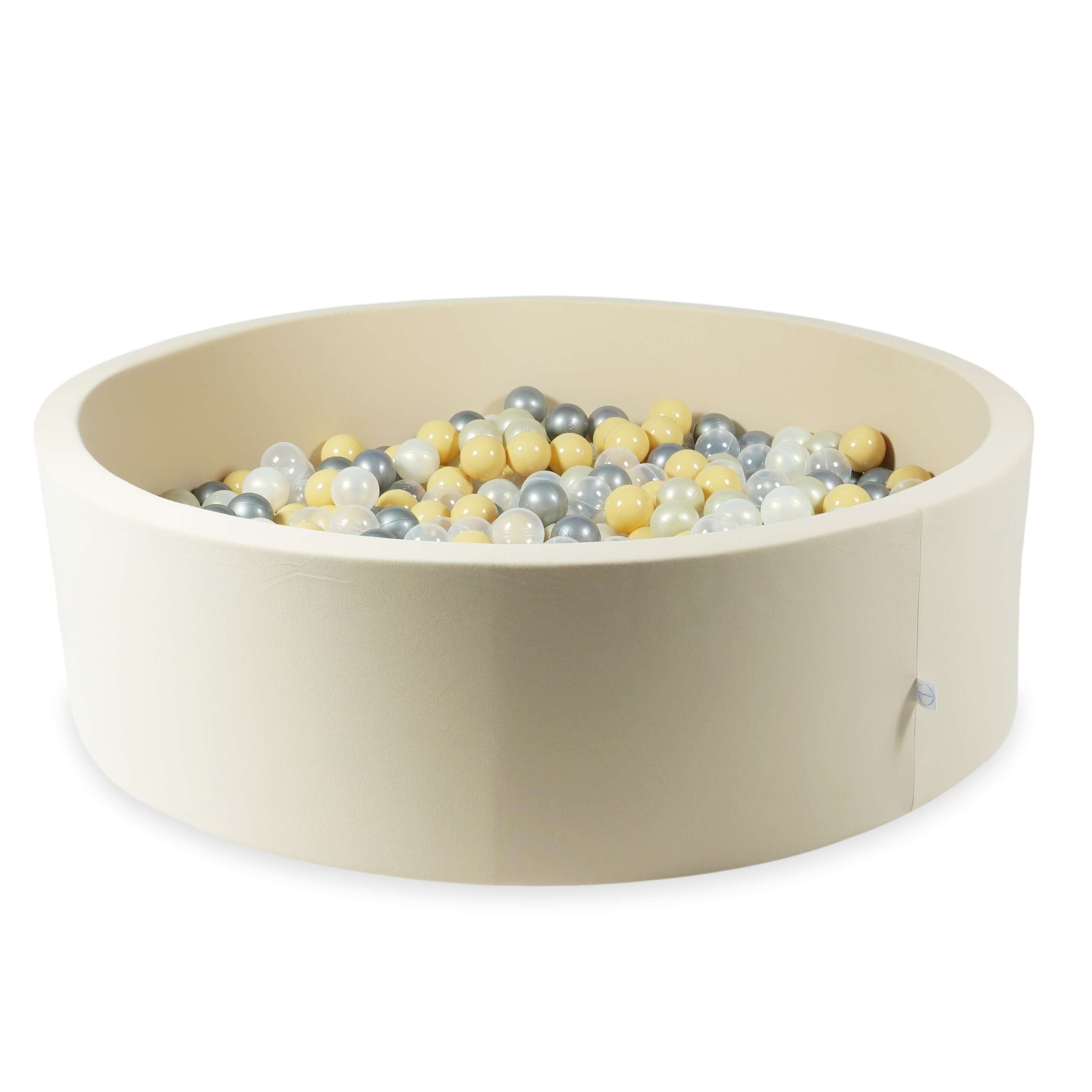Piscine à balles en beige 110x30 cm avec 400 balles