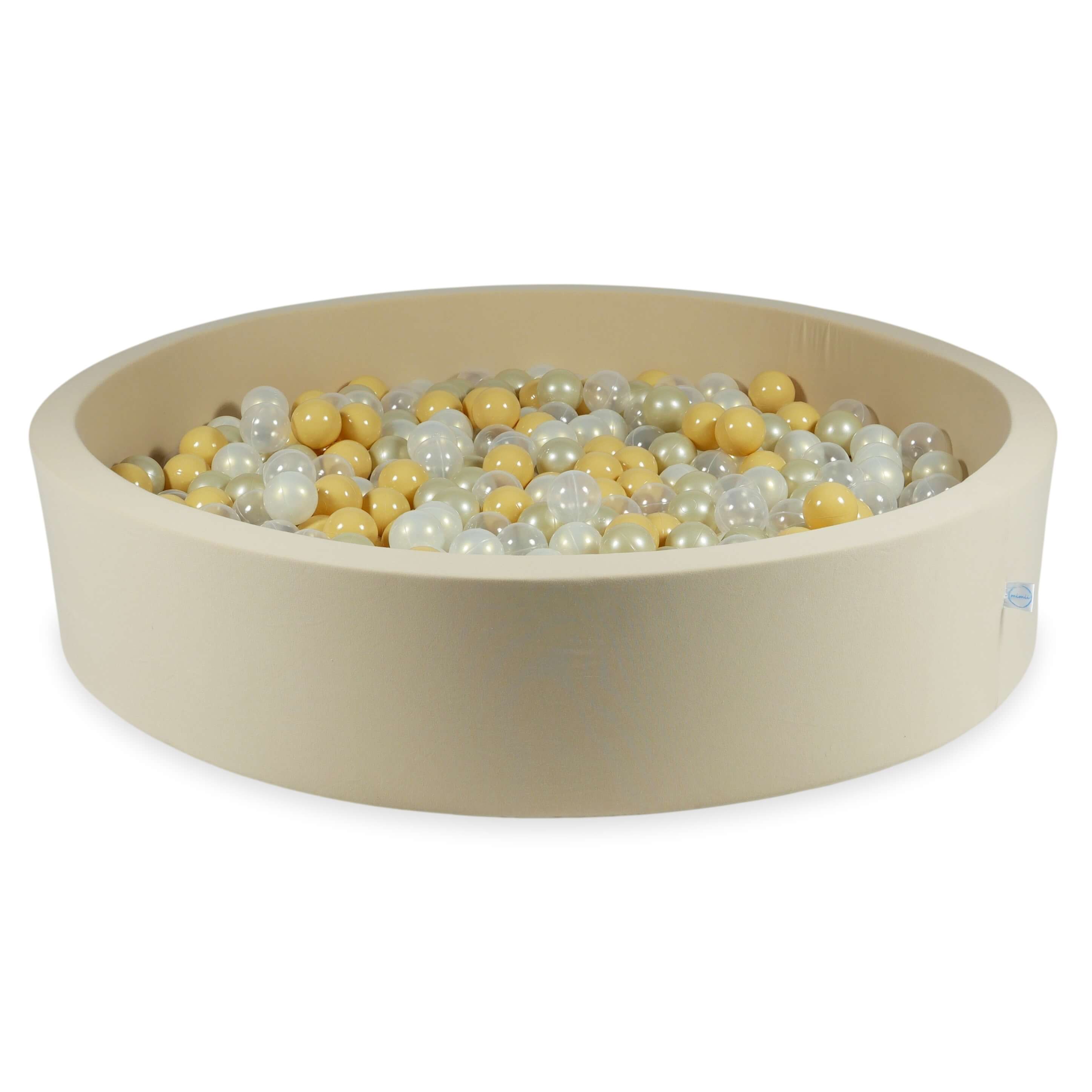 Beige ball pit 130x30 cm with 600 balls
