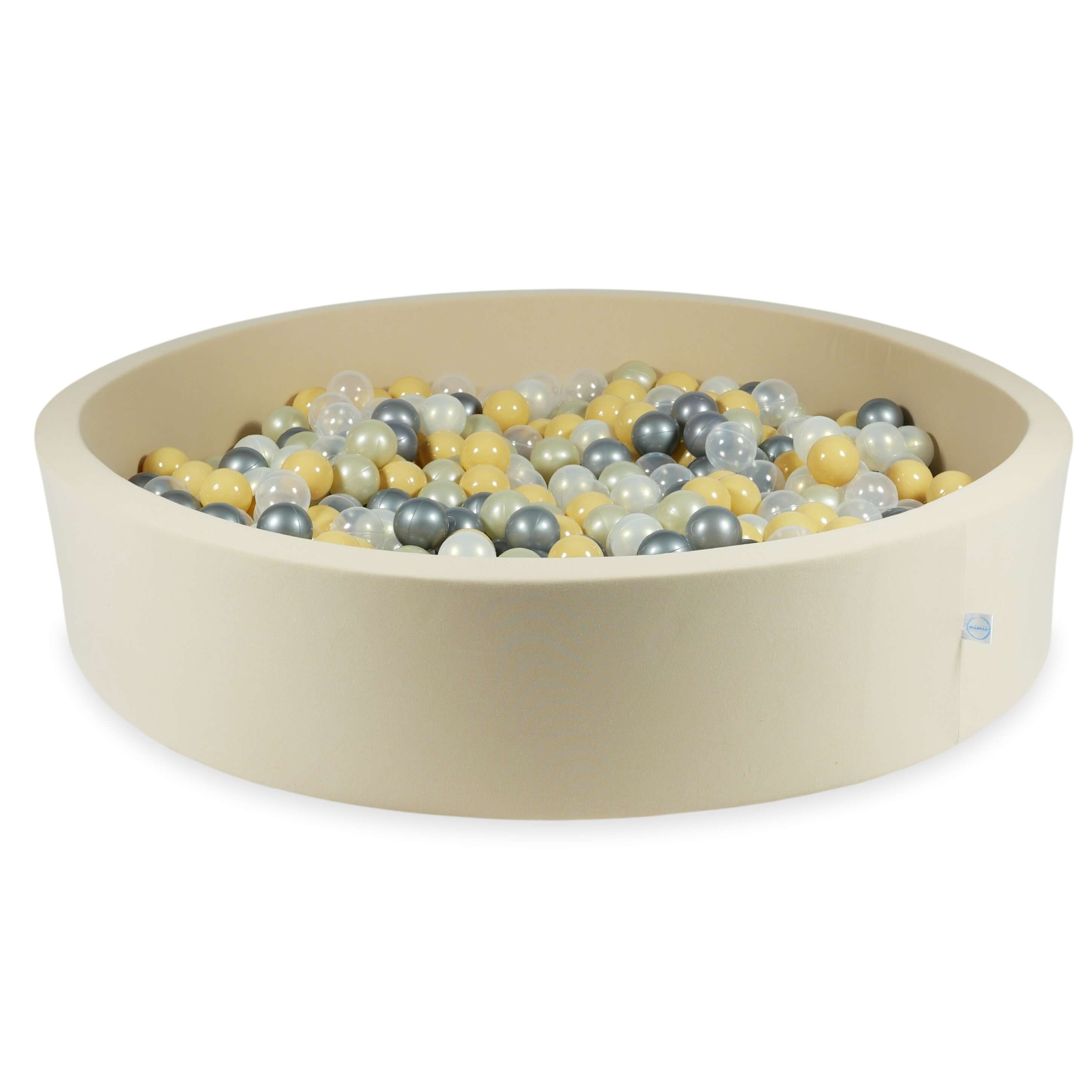 Beige ball pit 130x30 cm with 600 balls