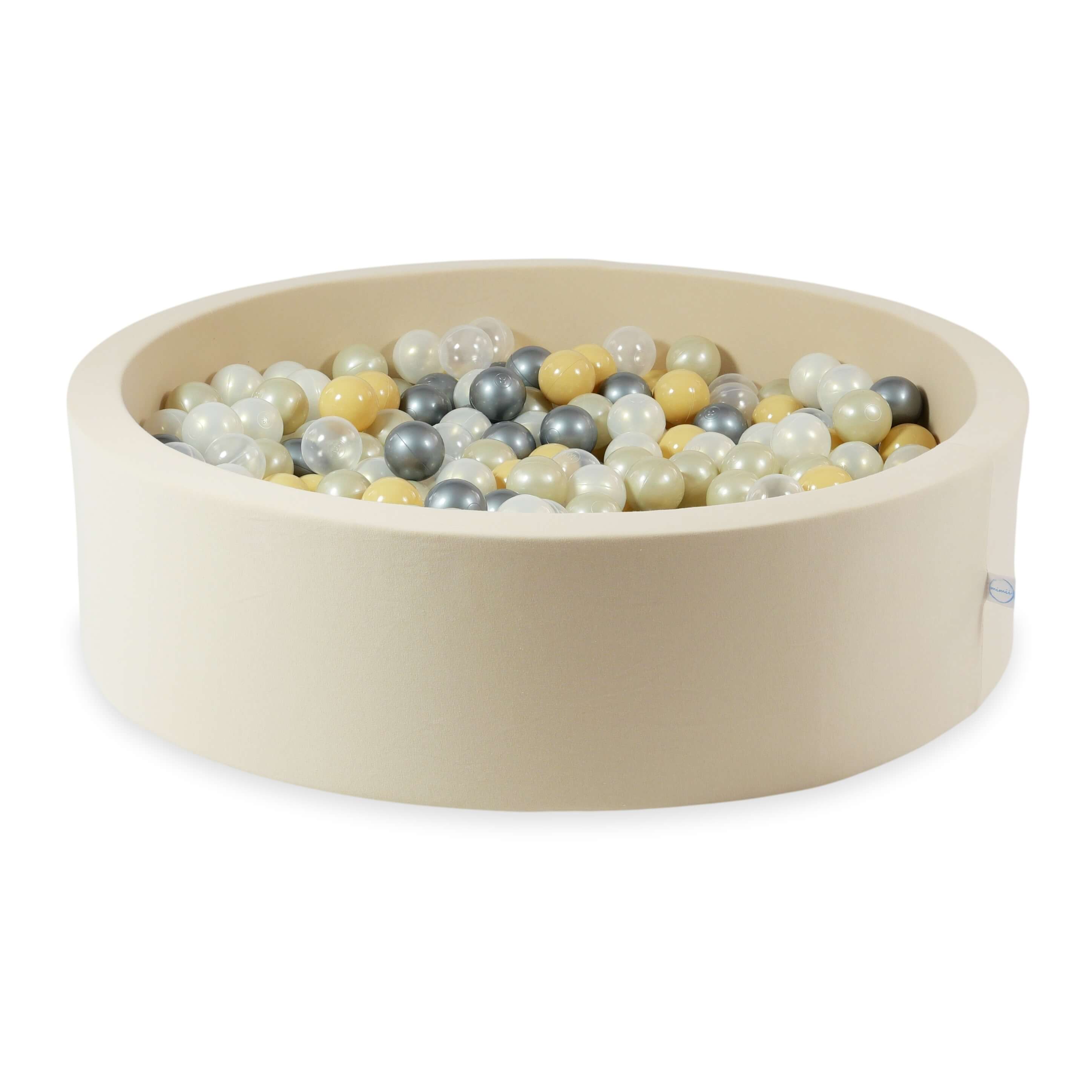 Beige ball pit 130x40 cm with 700 balls