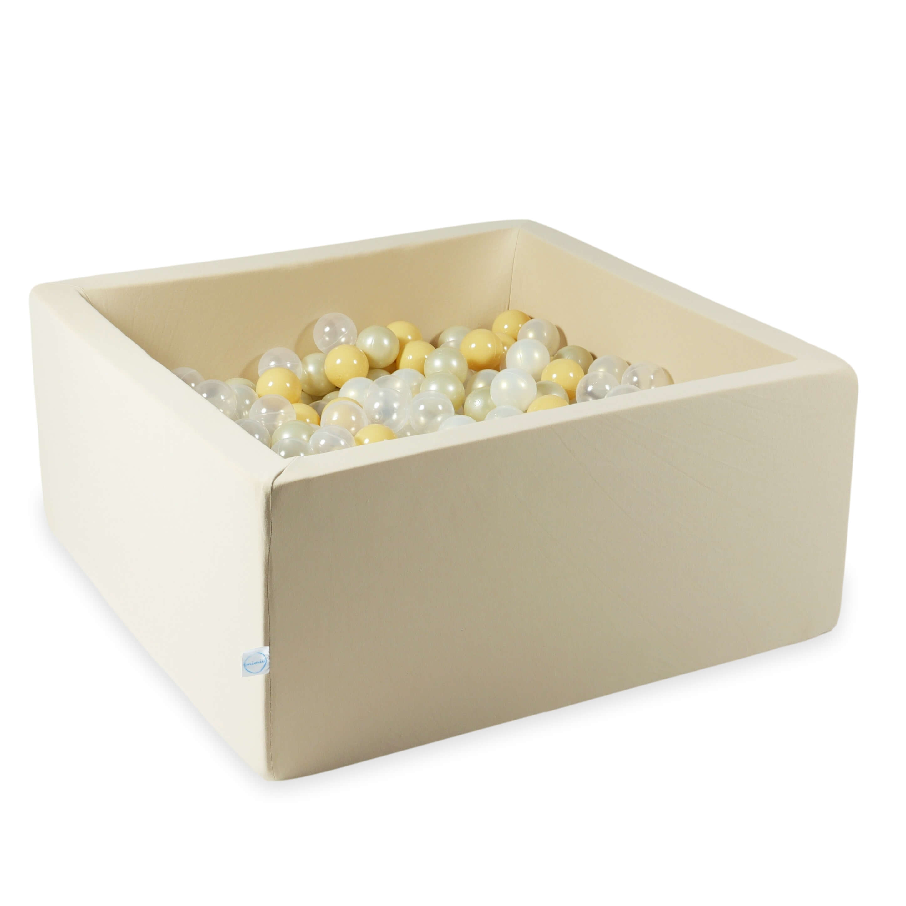 Square ball pit 90x90x40 cm in Beige, 400 balls