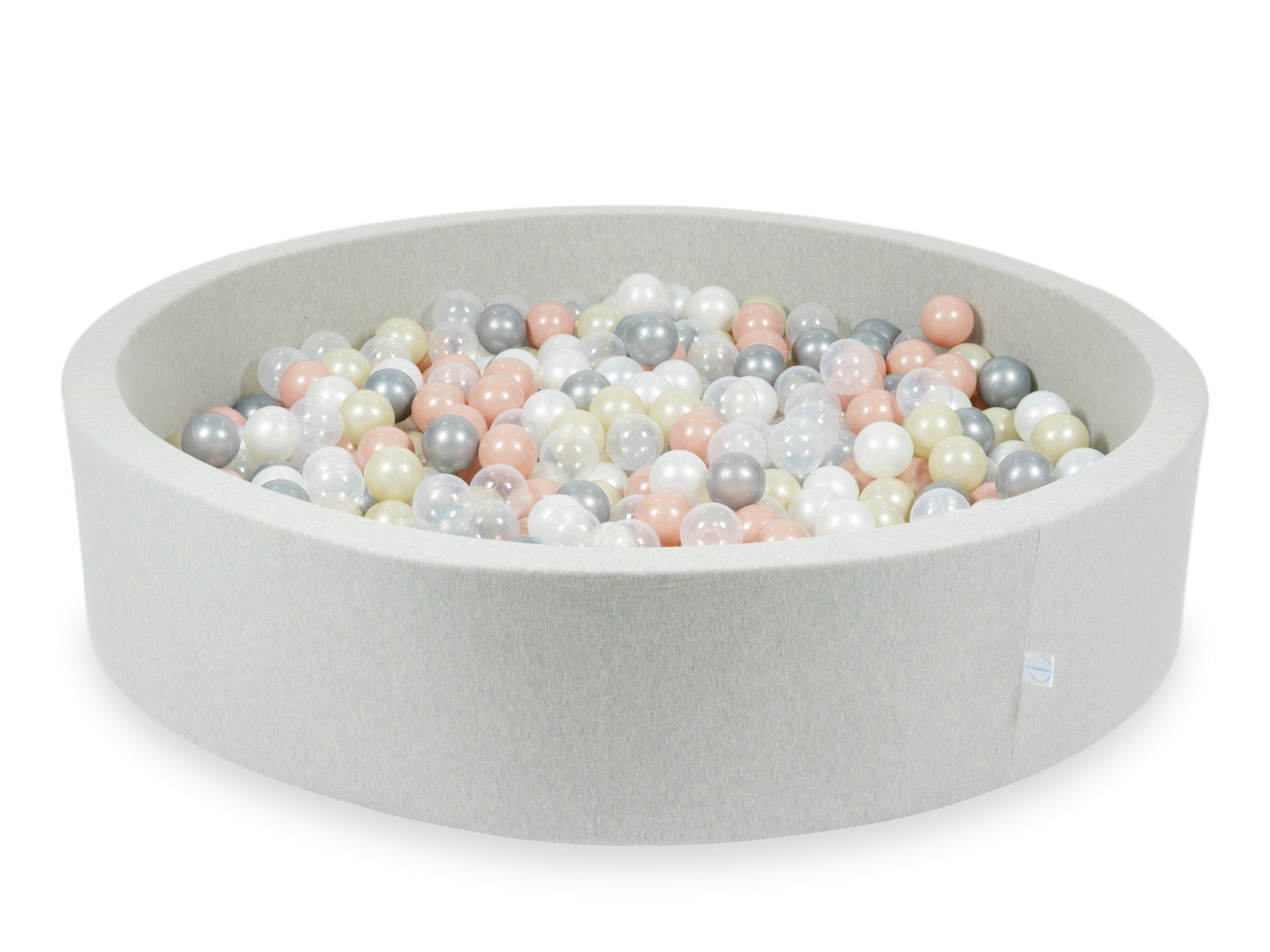 Light gray ball pit 130x30 cm with 600 balls
