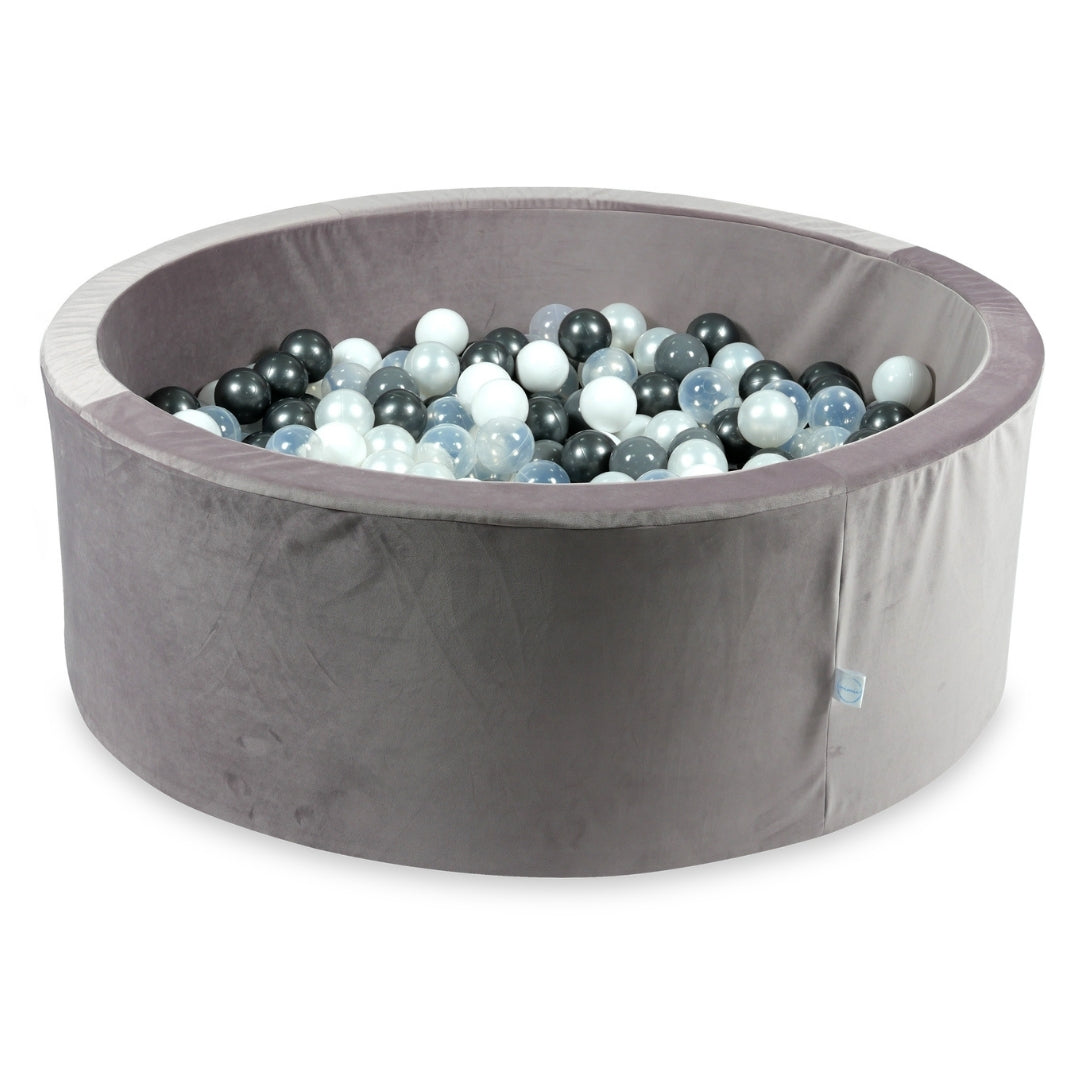 Ball Pit in velvet velvet lilac 110x40 cm with 500 balls