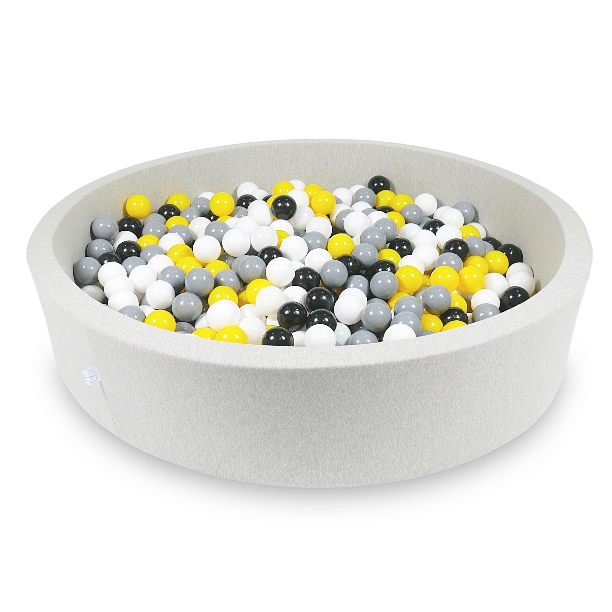 Light gray ball pit 130x30 cm with 600 balls