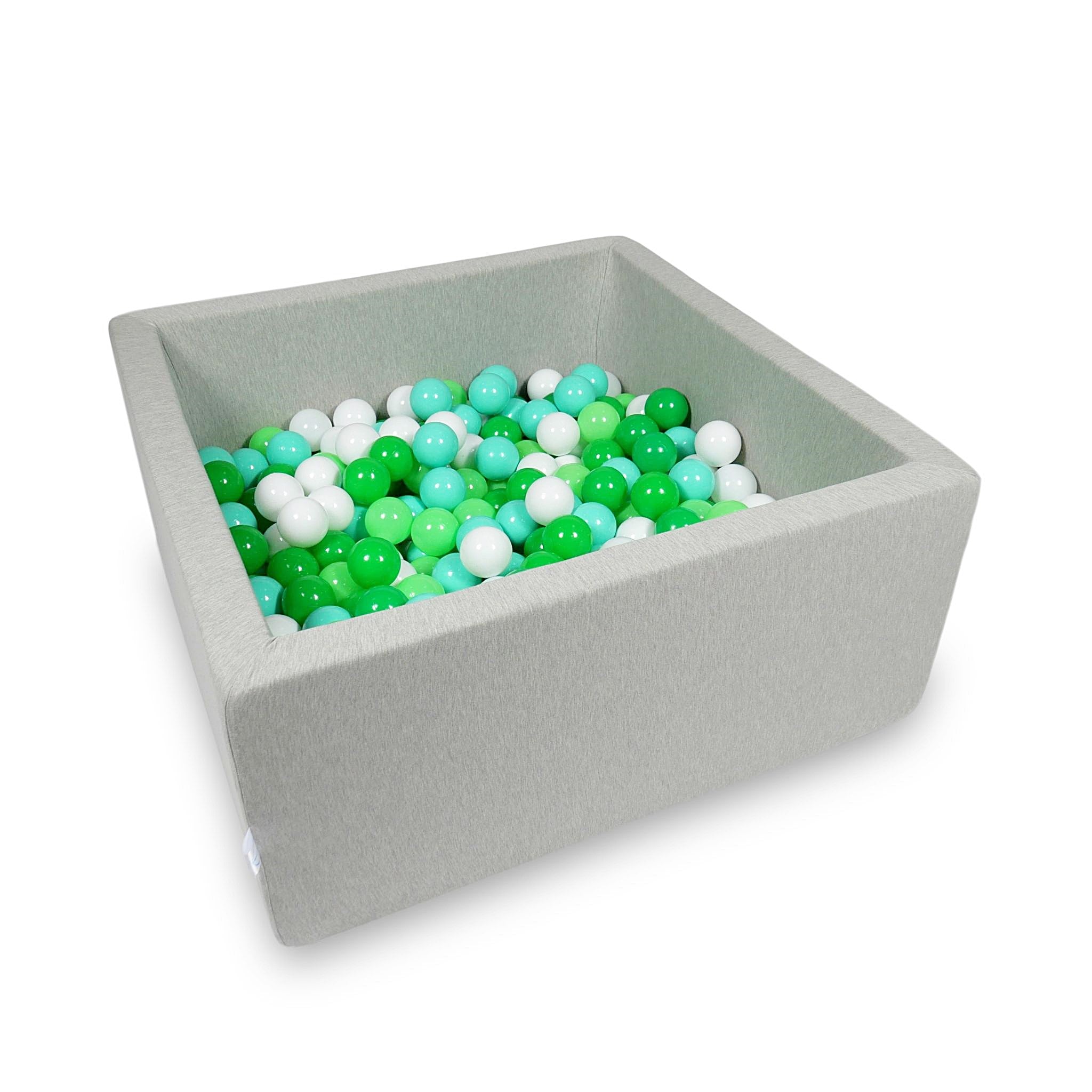 Square ball pit 90x90x40 cm in Light Gray, 400 balls