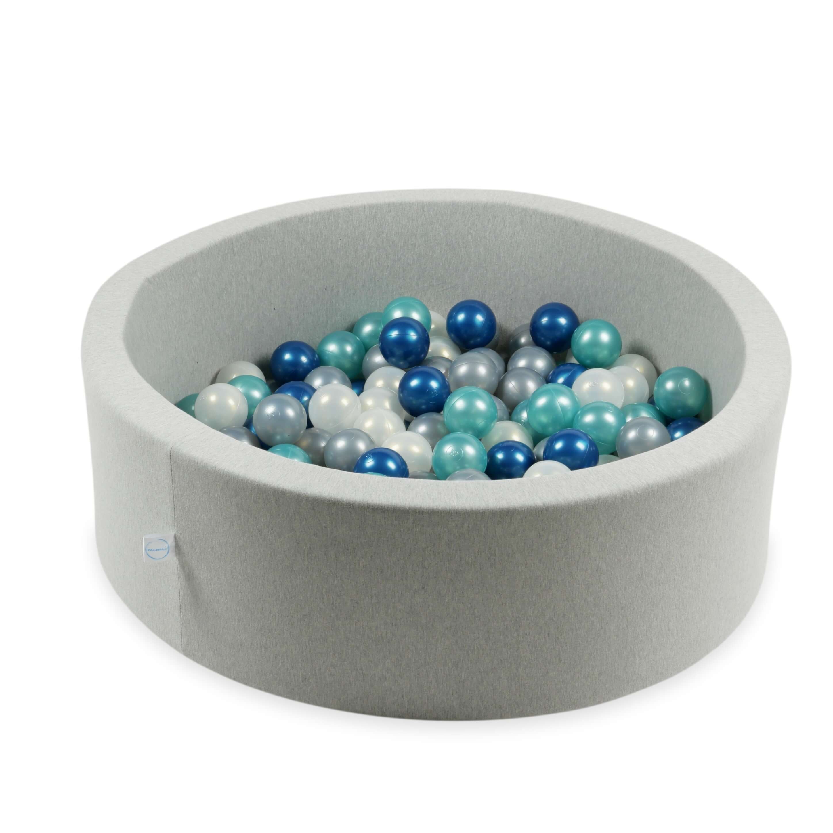 Game balls ø7cm 50 pieces metallic turquoise, metallic blue, iridescent, silver