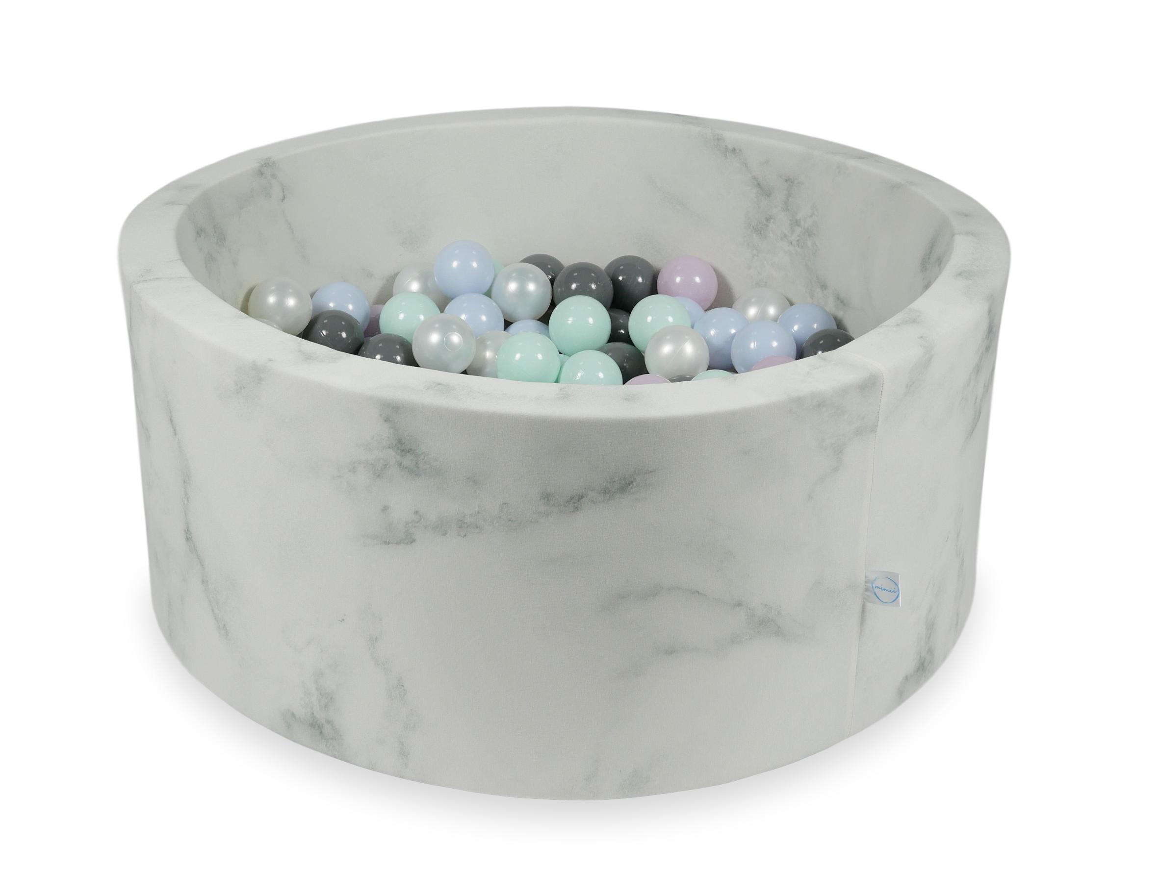 90x40 cm Velvet Marble Ball Pit with 300 Balls