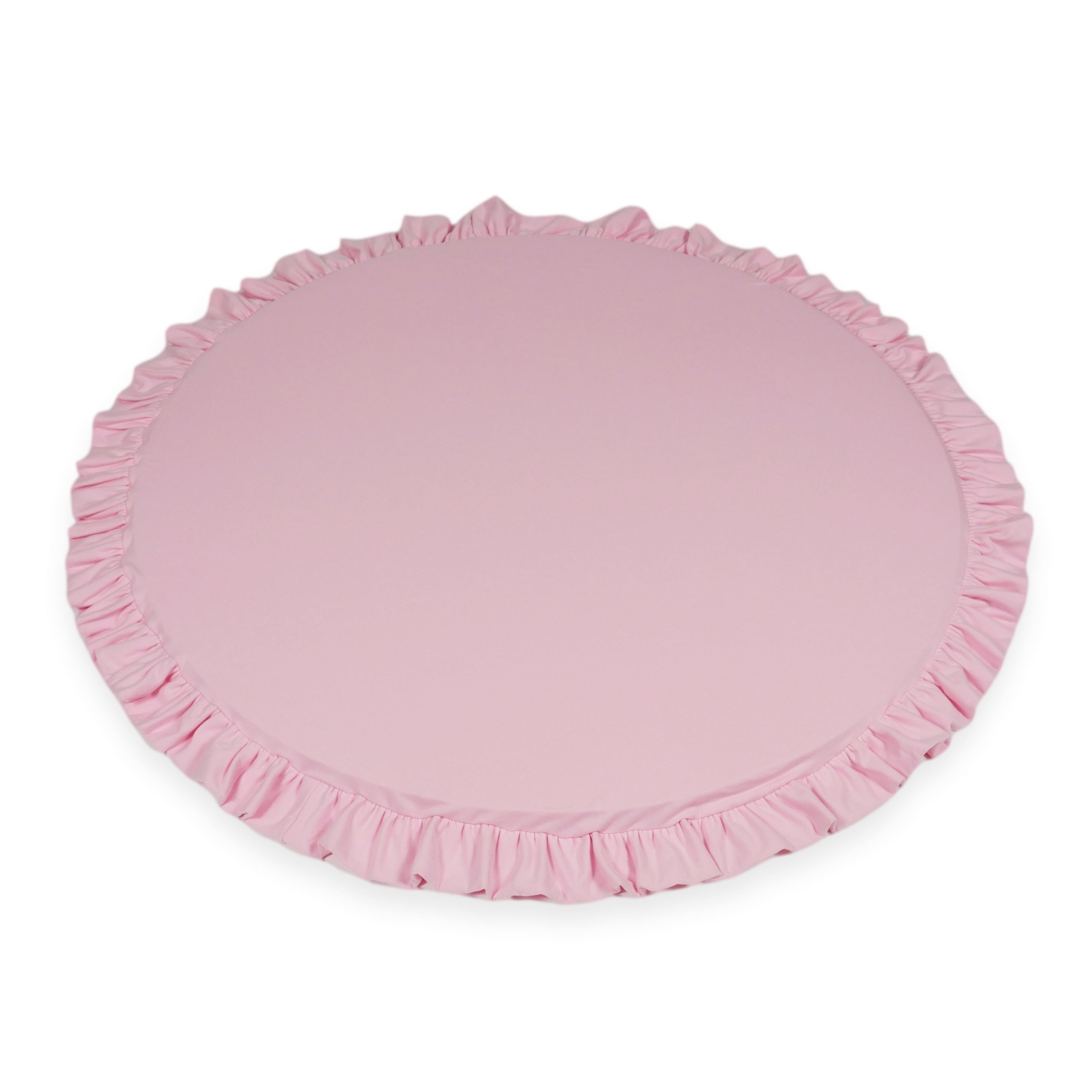 Runde Babyspielmatte 100 cm mit Jersey-Rüsche