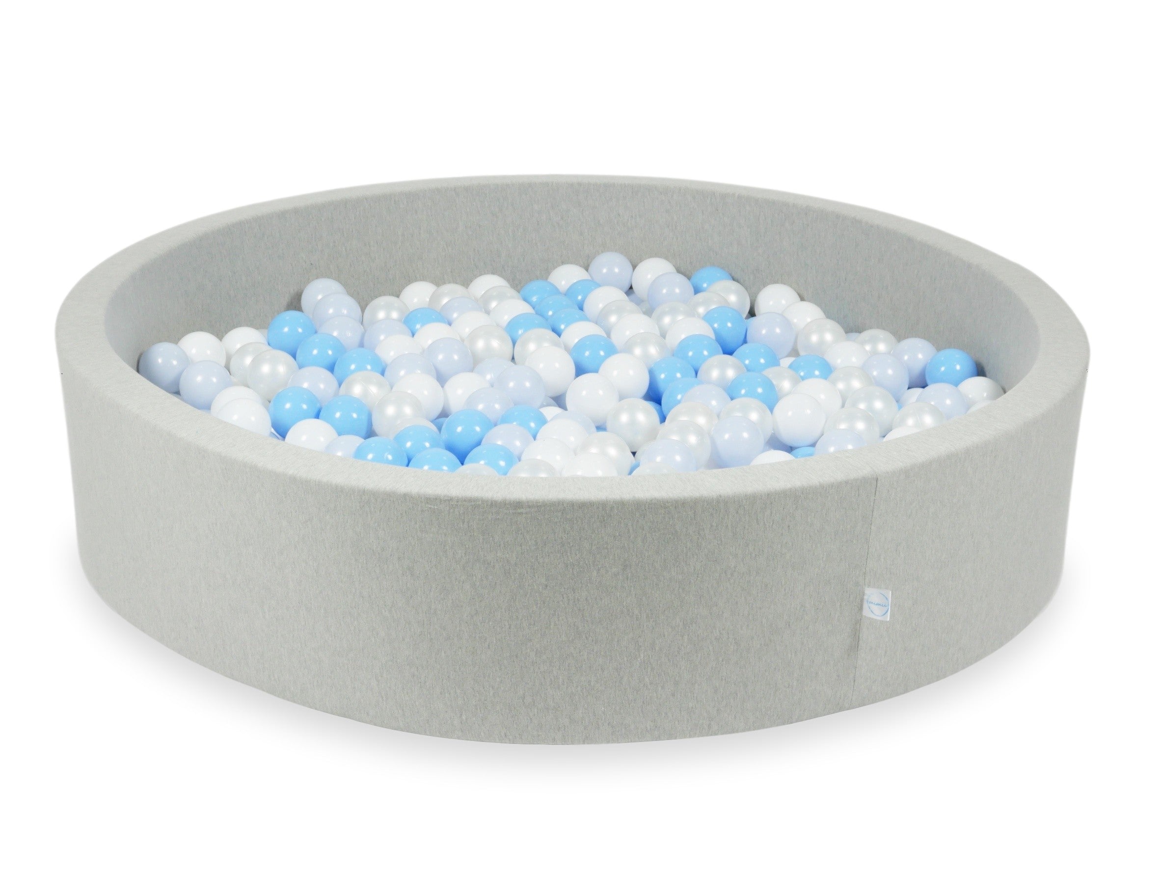 Light gray ball pit 130x30 cm with 600 balls