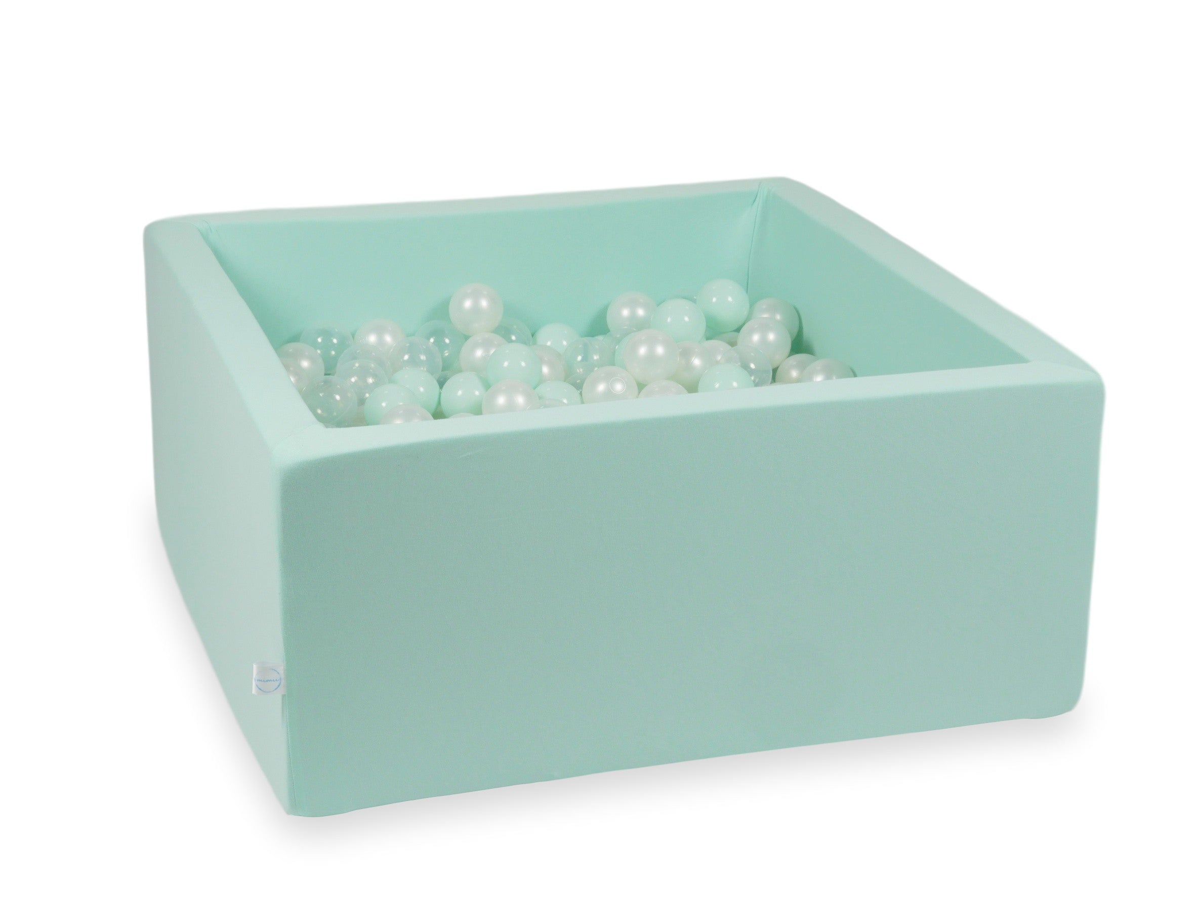 Square ball pit 90x90x40 cm in Mint, 400 balls