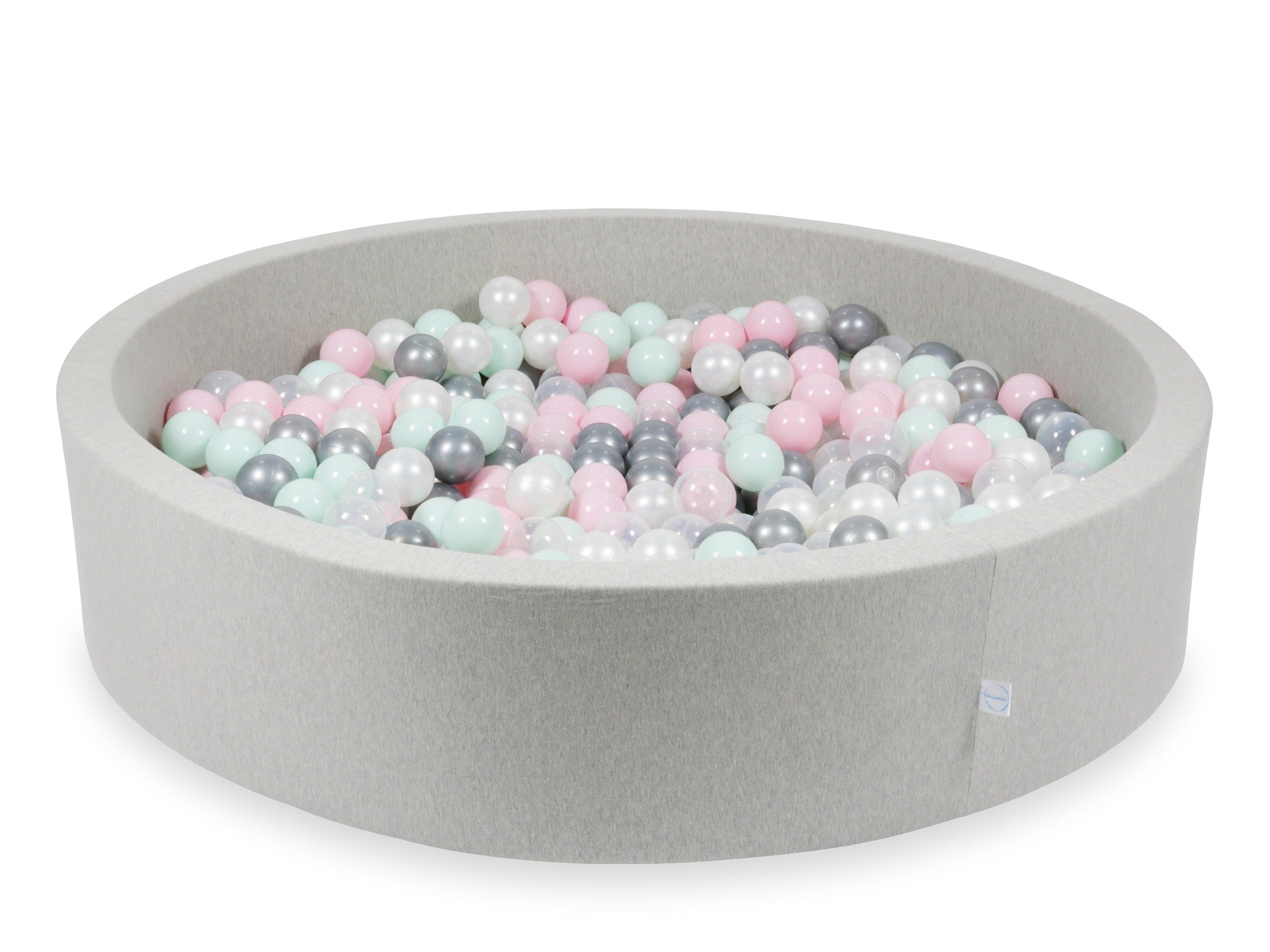 Light gray ball pit 130x30 cm with 600 balls