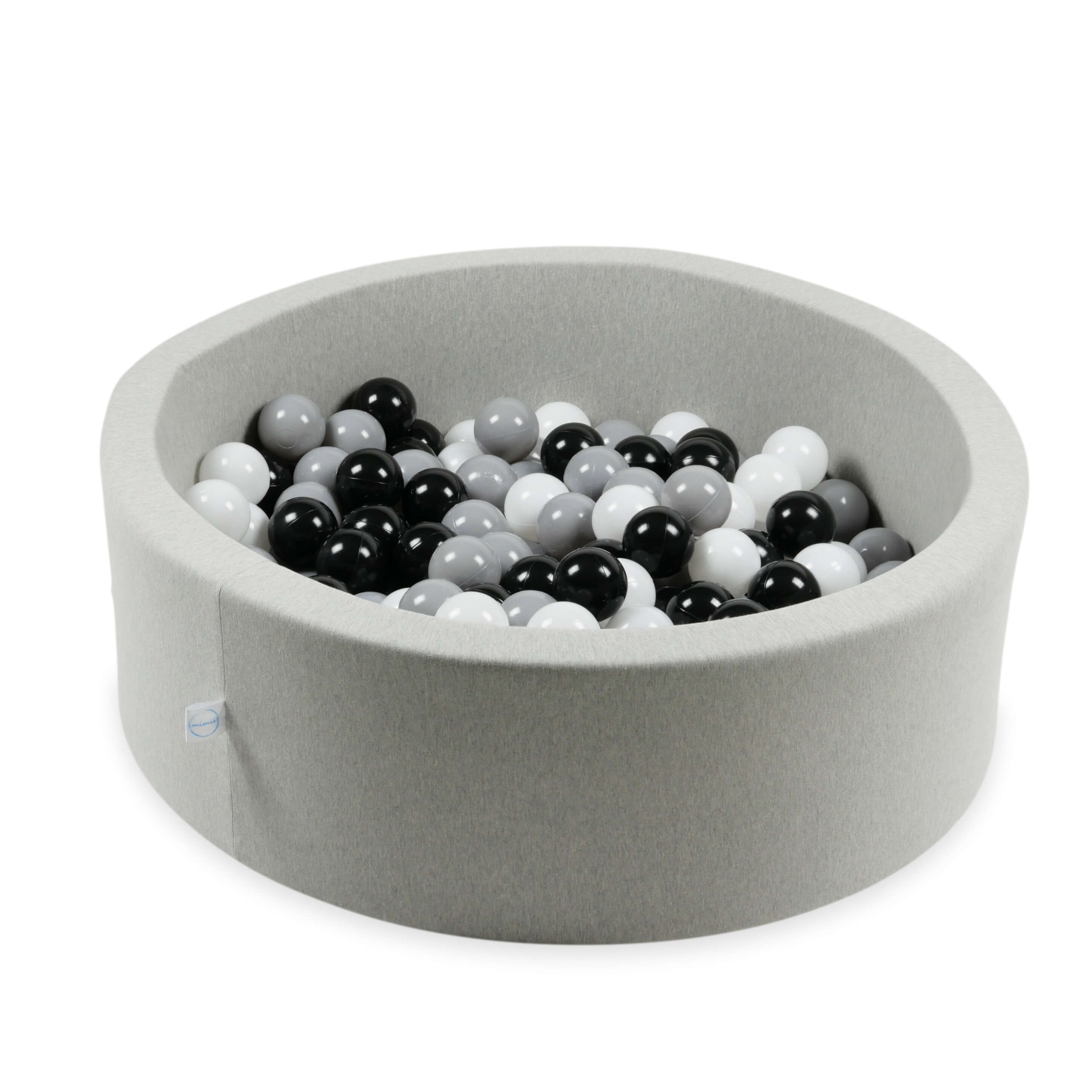 Play balls ø7cm 150 pieces white, black, gray