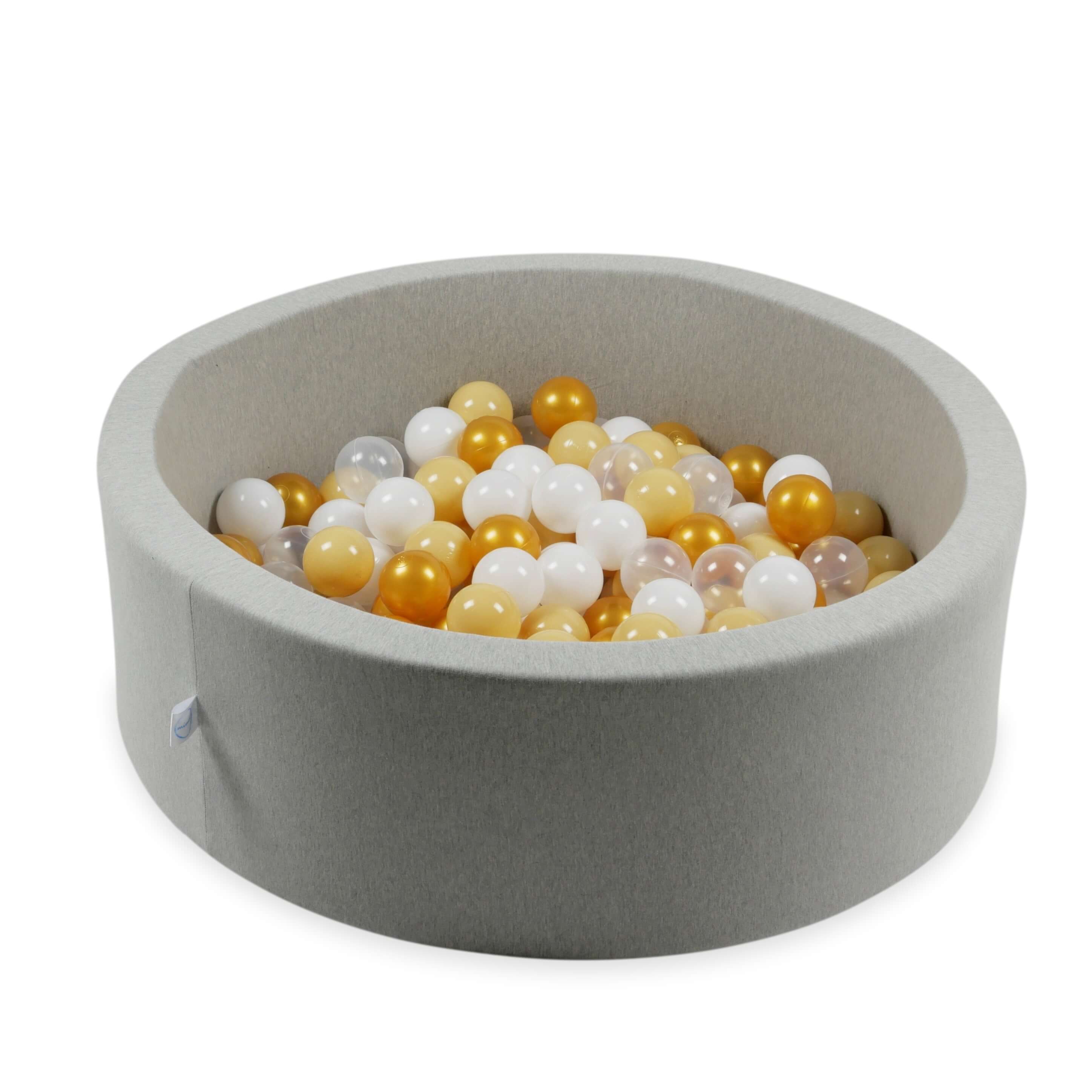 Game balls ø7cm 300 pieces white, transparent, gold, beige