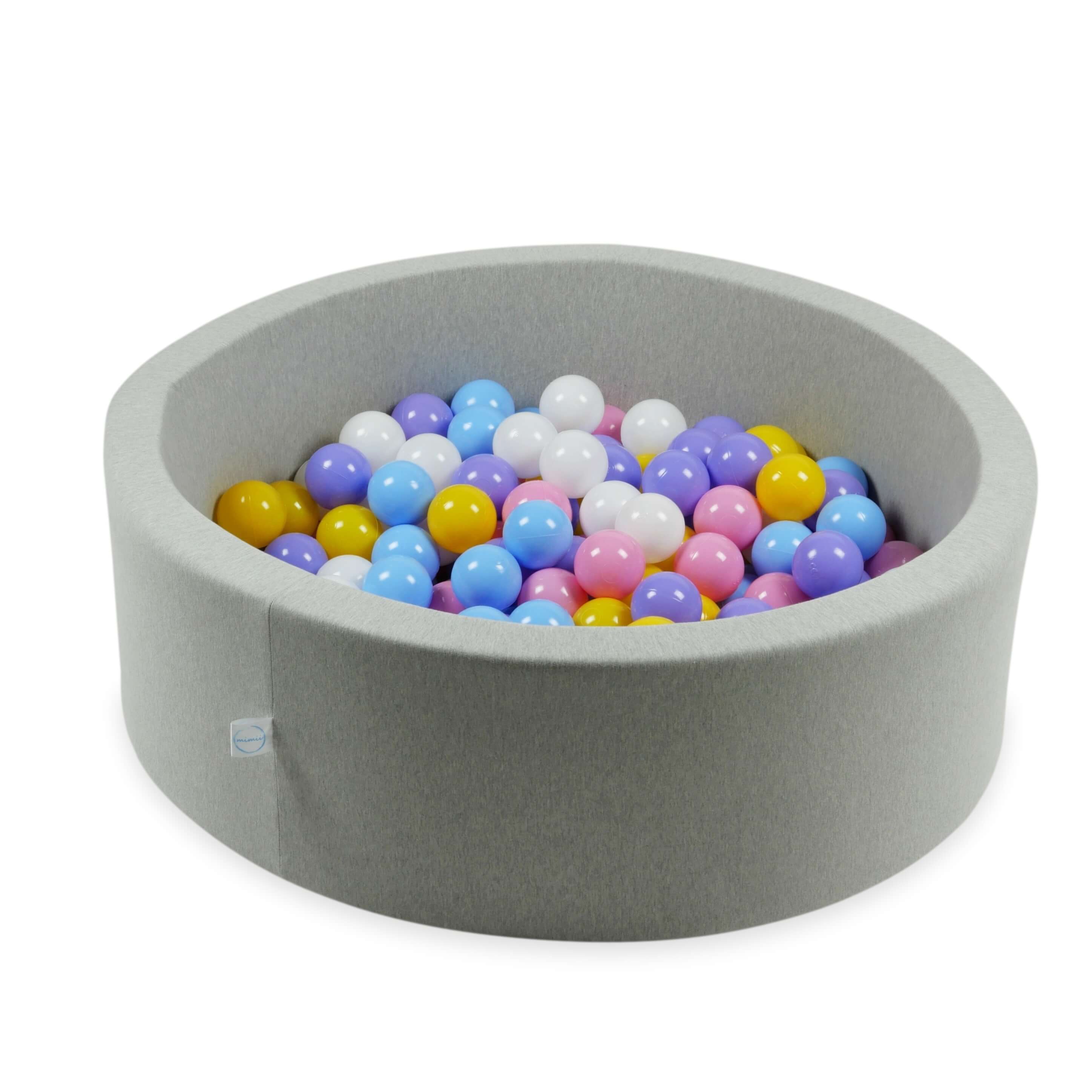 Game balls ø7cm 25 pieces white, heather, powder pink, yellow, light blue