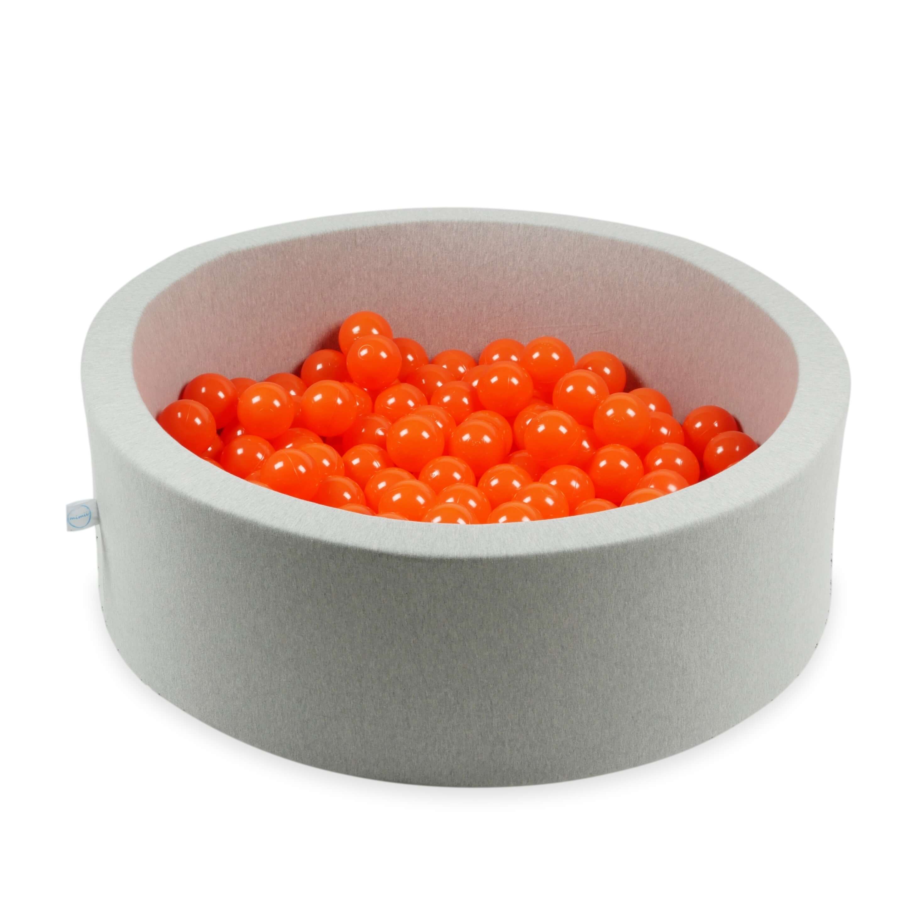200 orangefarbene Spielbälle, 7 cm Durchmesser