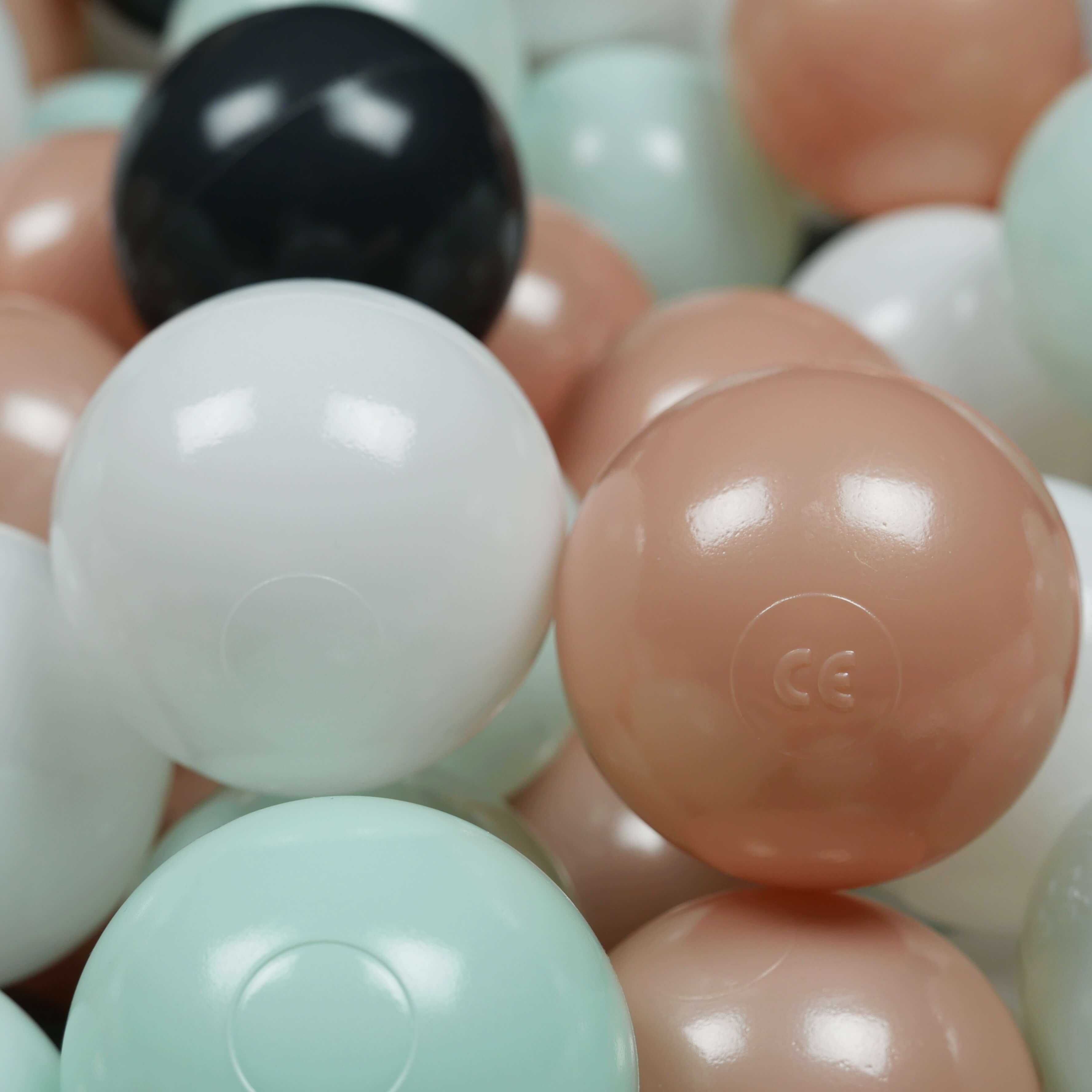 Play balls ø7cm 500 pieces white, graphite, rose gold, light mint