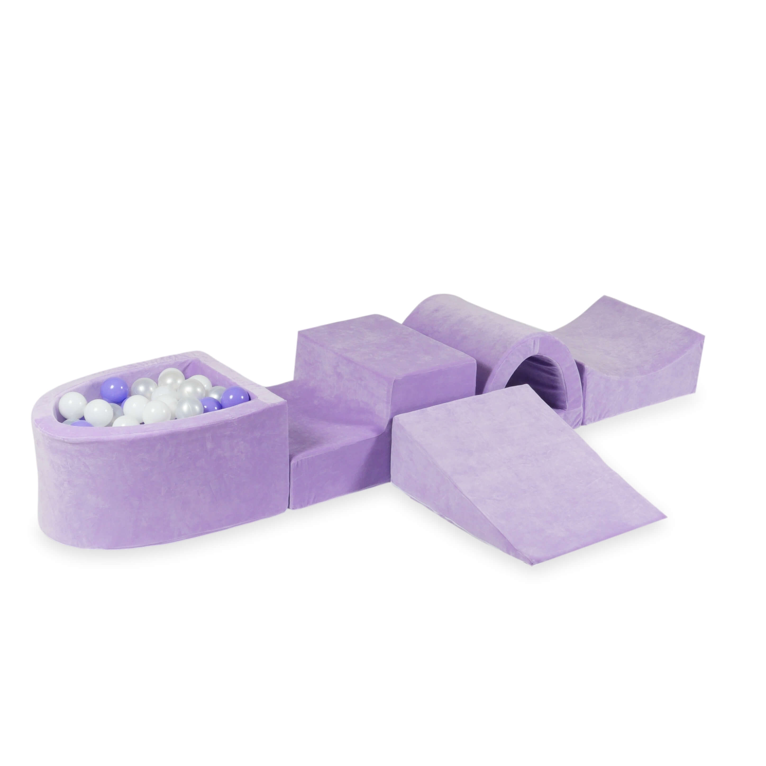 Foam play area with bridge and micro lilac pool + 100 balls