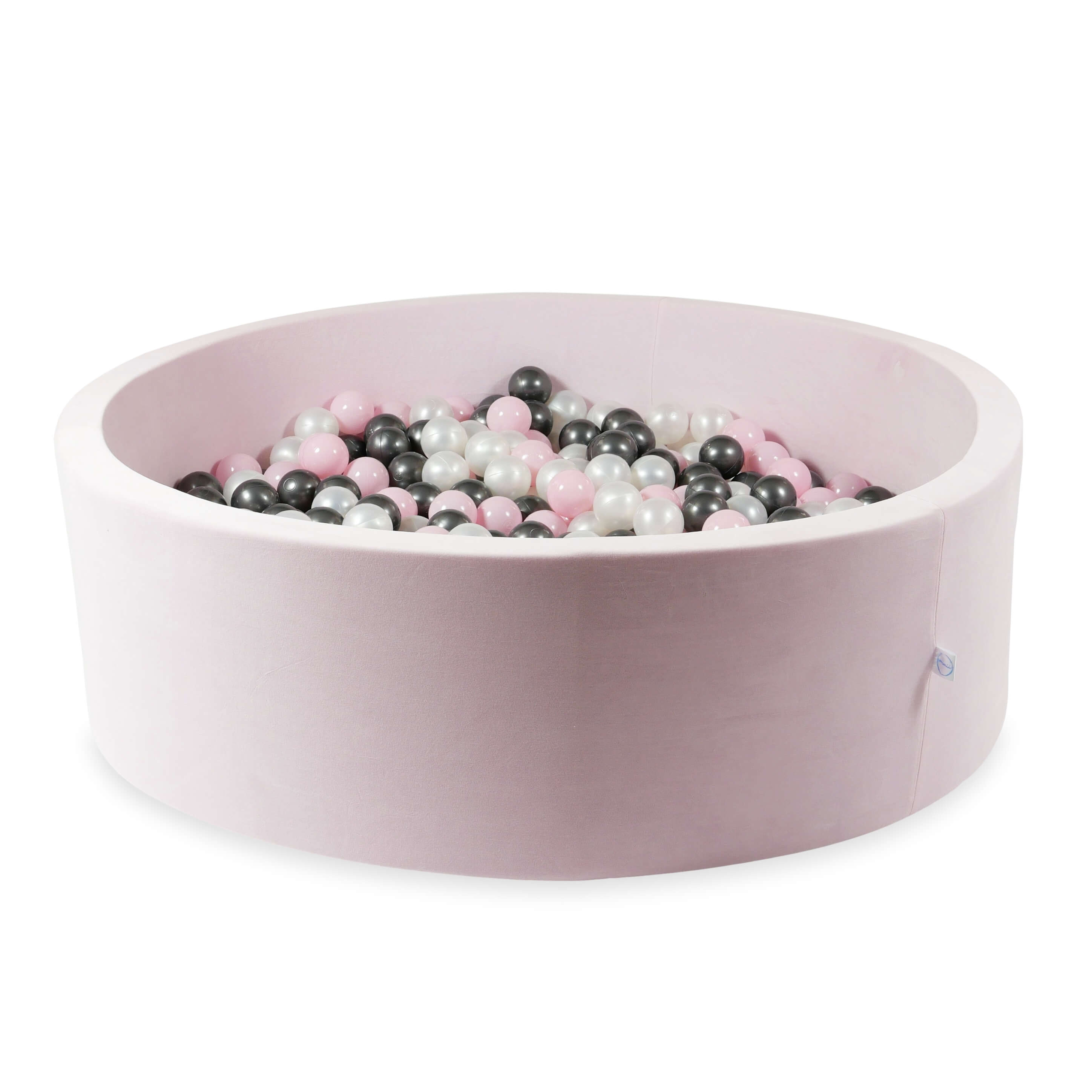 Velvet soft ball pit light pink 130x40 cm with 700 balls