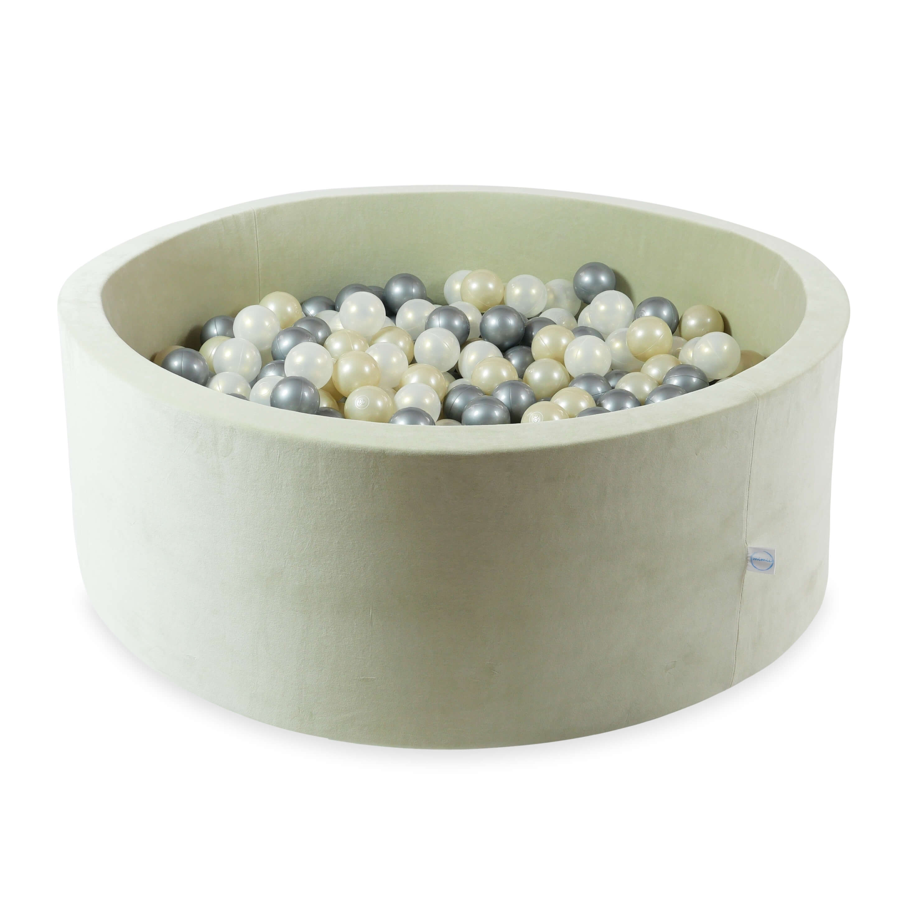 Bällebad aus Samt Soft Pistachio 110x40 cm mit 500 Bällen