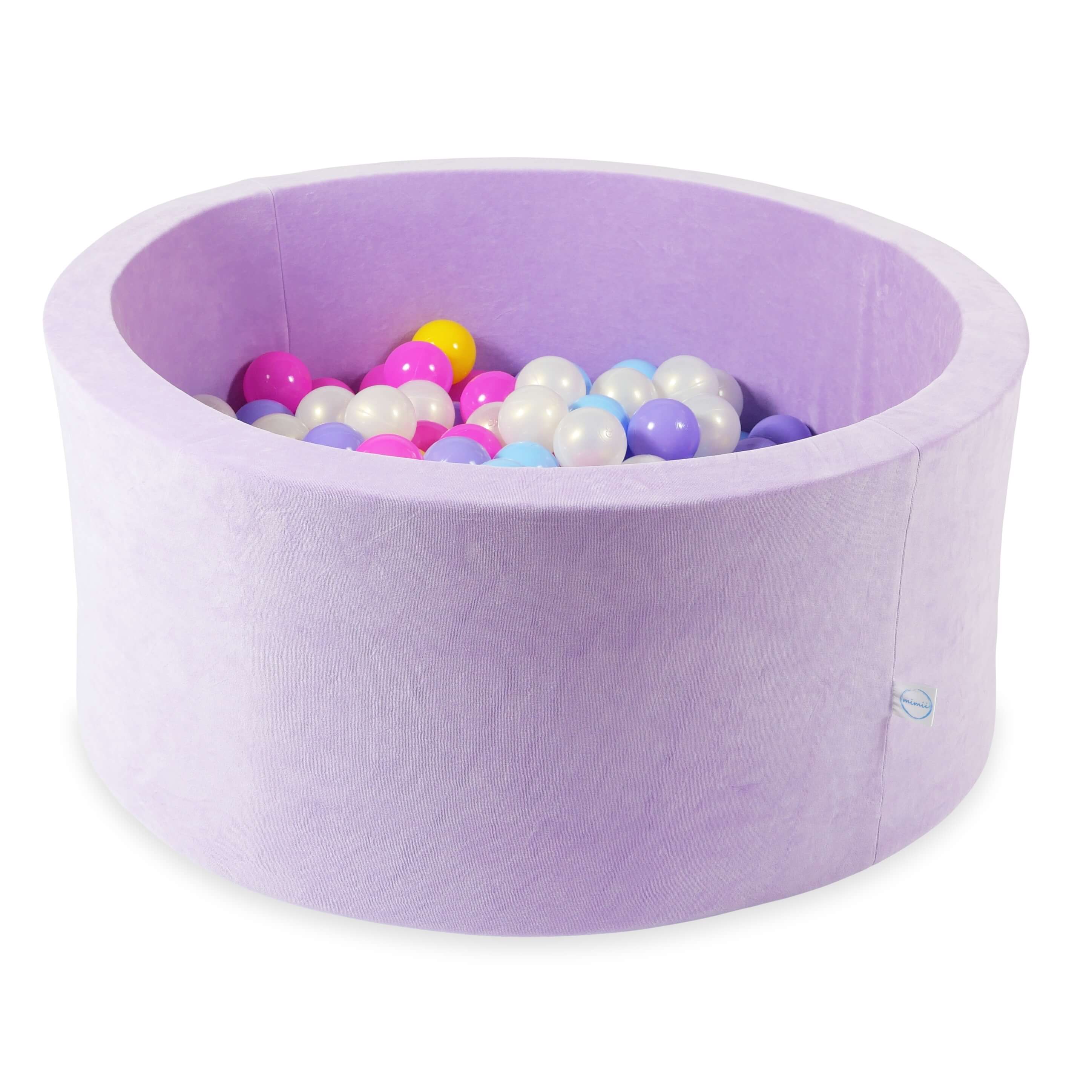 90x40 cm Velvet Soft Lilac Ball Pit with 300 Balls