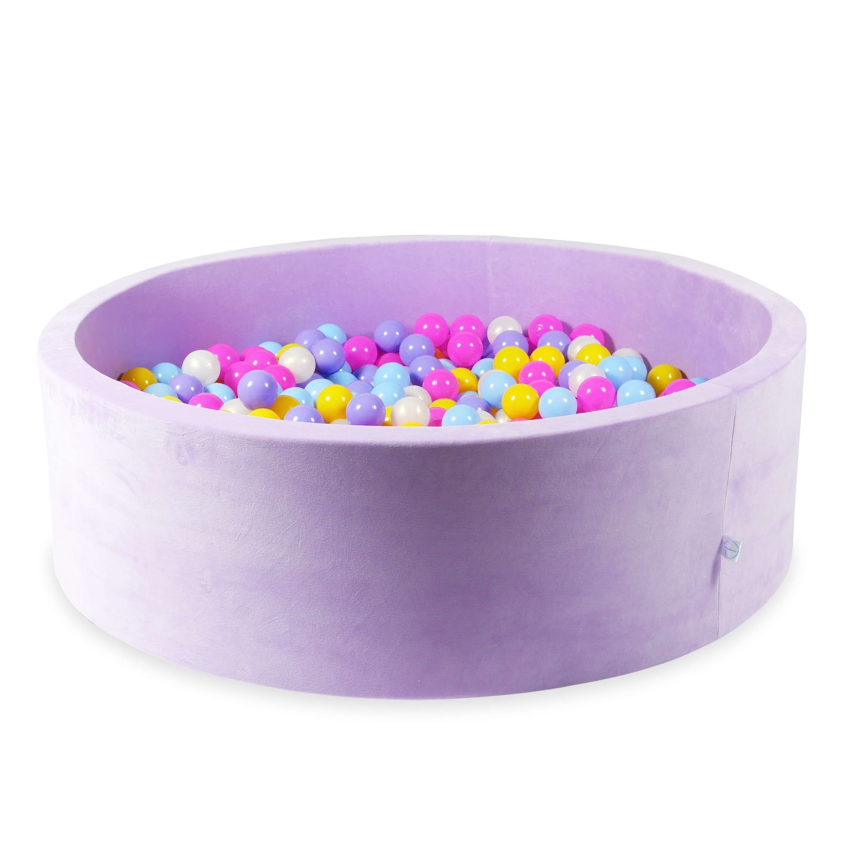 Bällebad aus Samtstoff soft Lilac 130x40 cm mit 700 Bällen