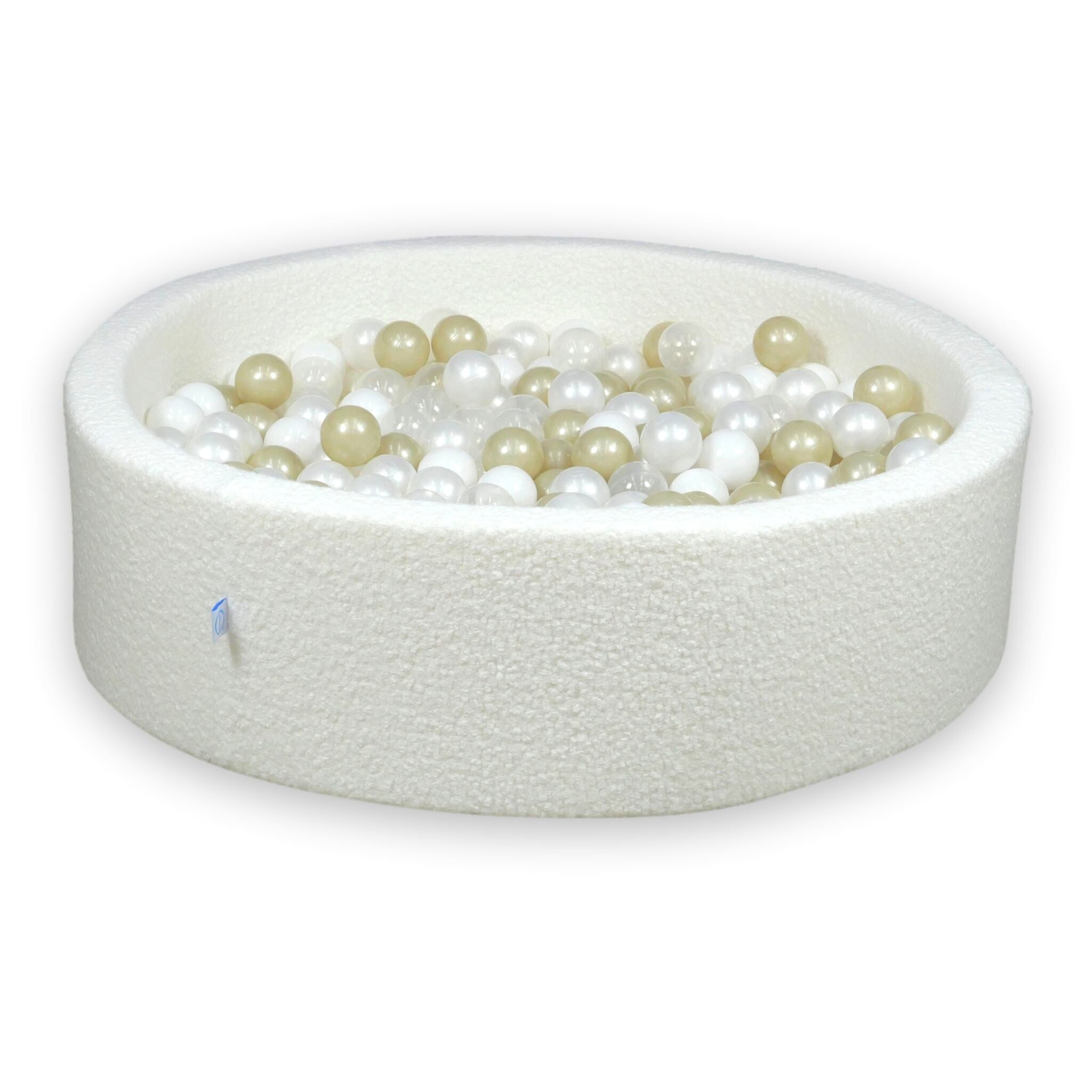 Ball pit in boucle White 110x30 cm with 400 balls