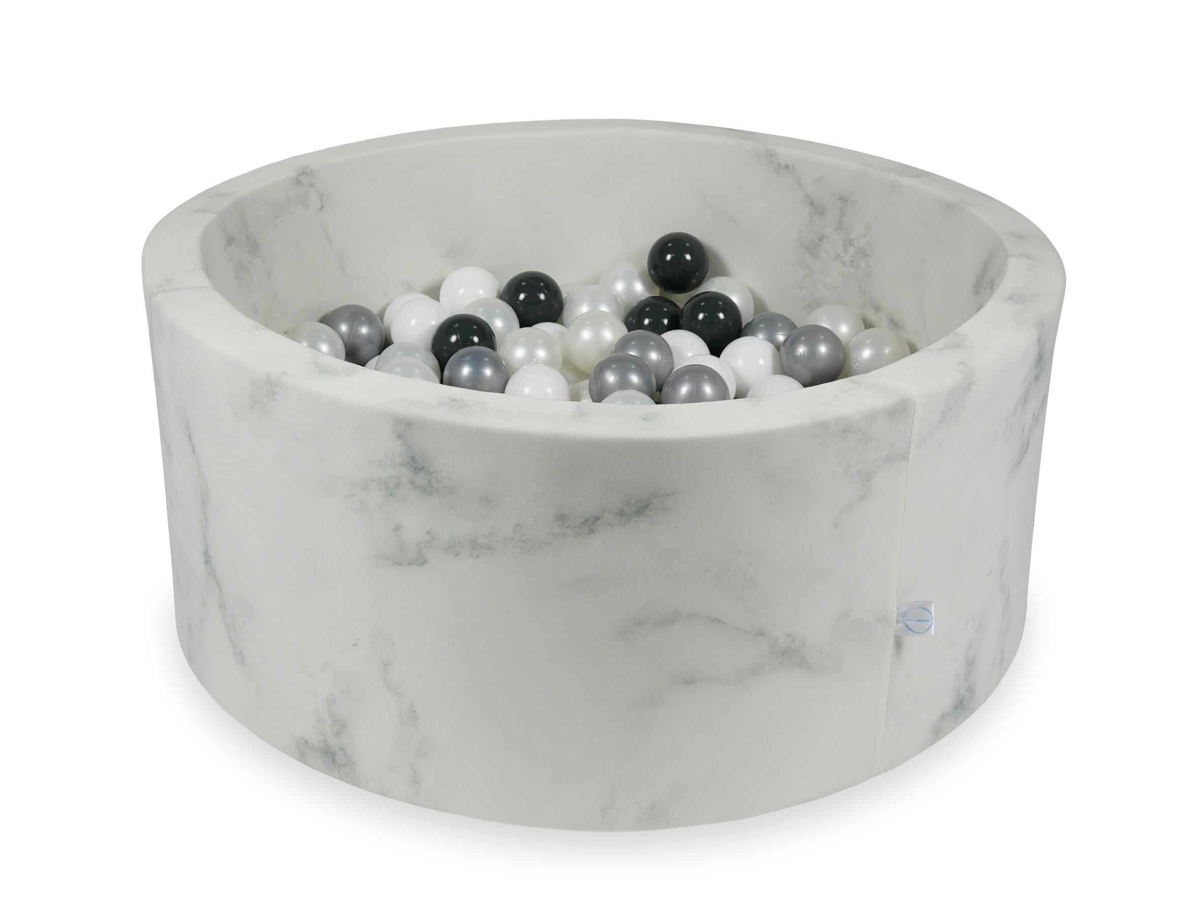 90x40 cm Velvet Marble Ball Pit with 300 Balls