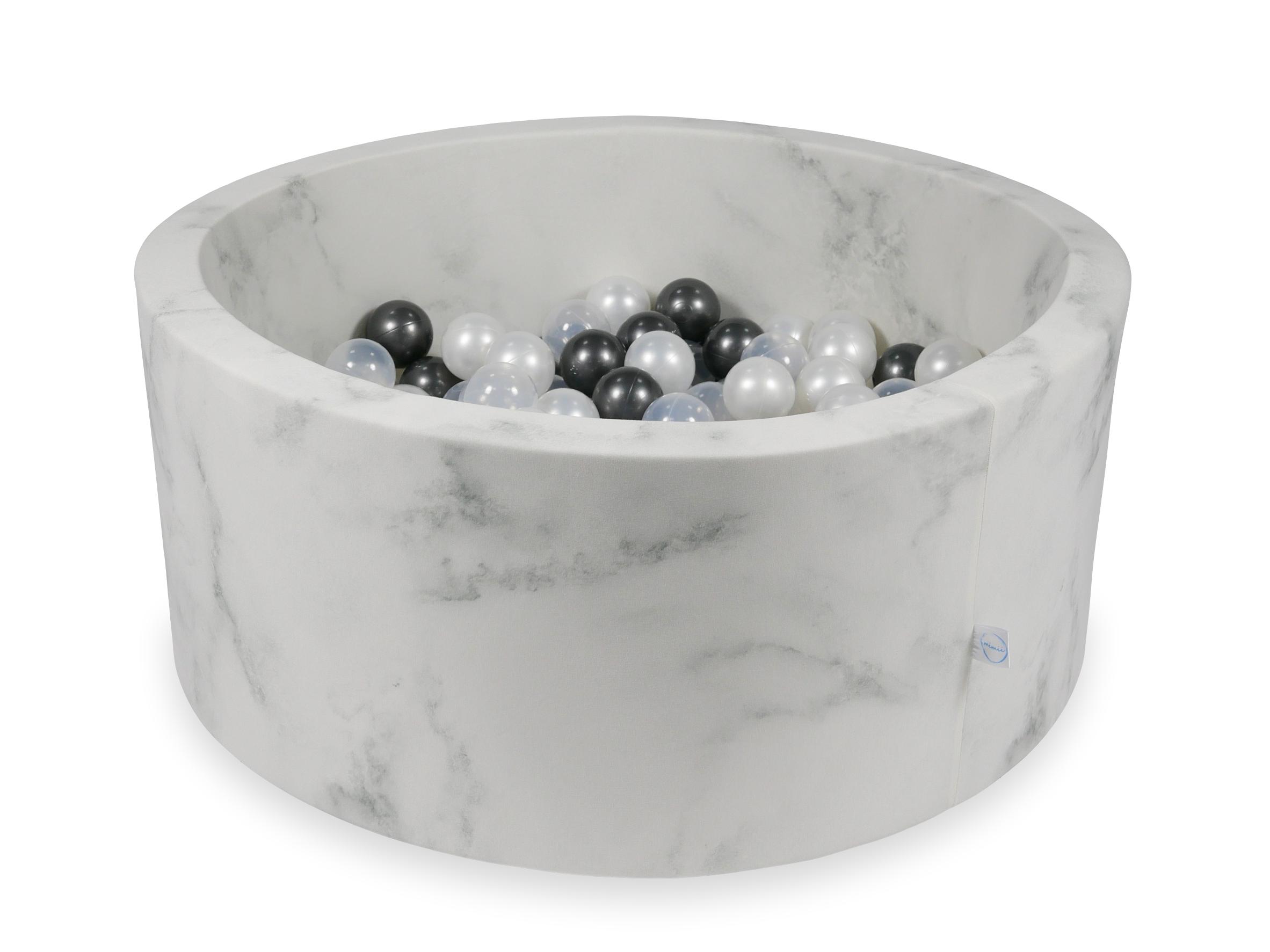 90x40 cm Velvet Marble Ball Pit with 300 Balls