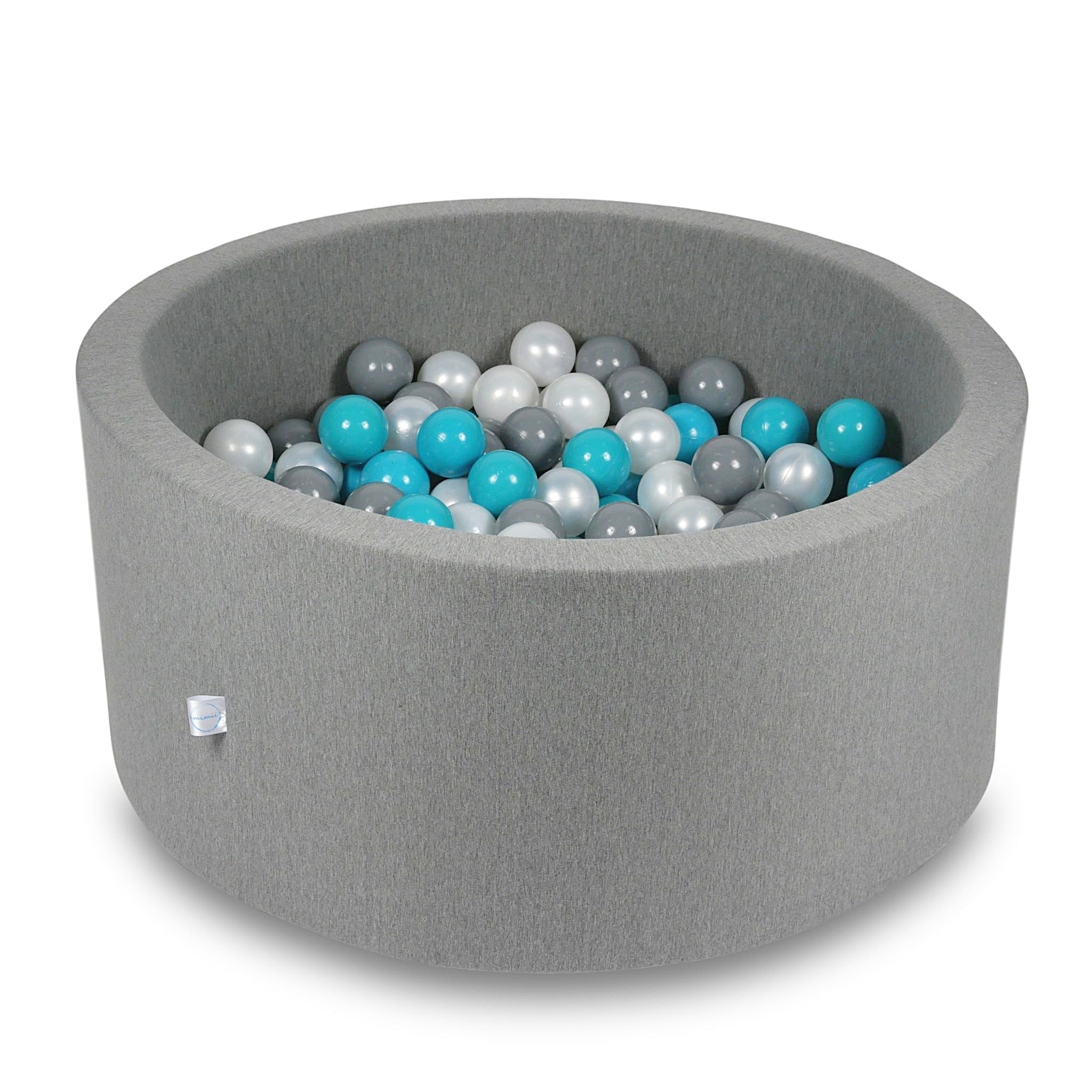 Piscine à balles en gris 90x40 cm avec 300 balles