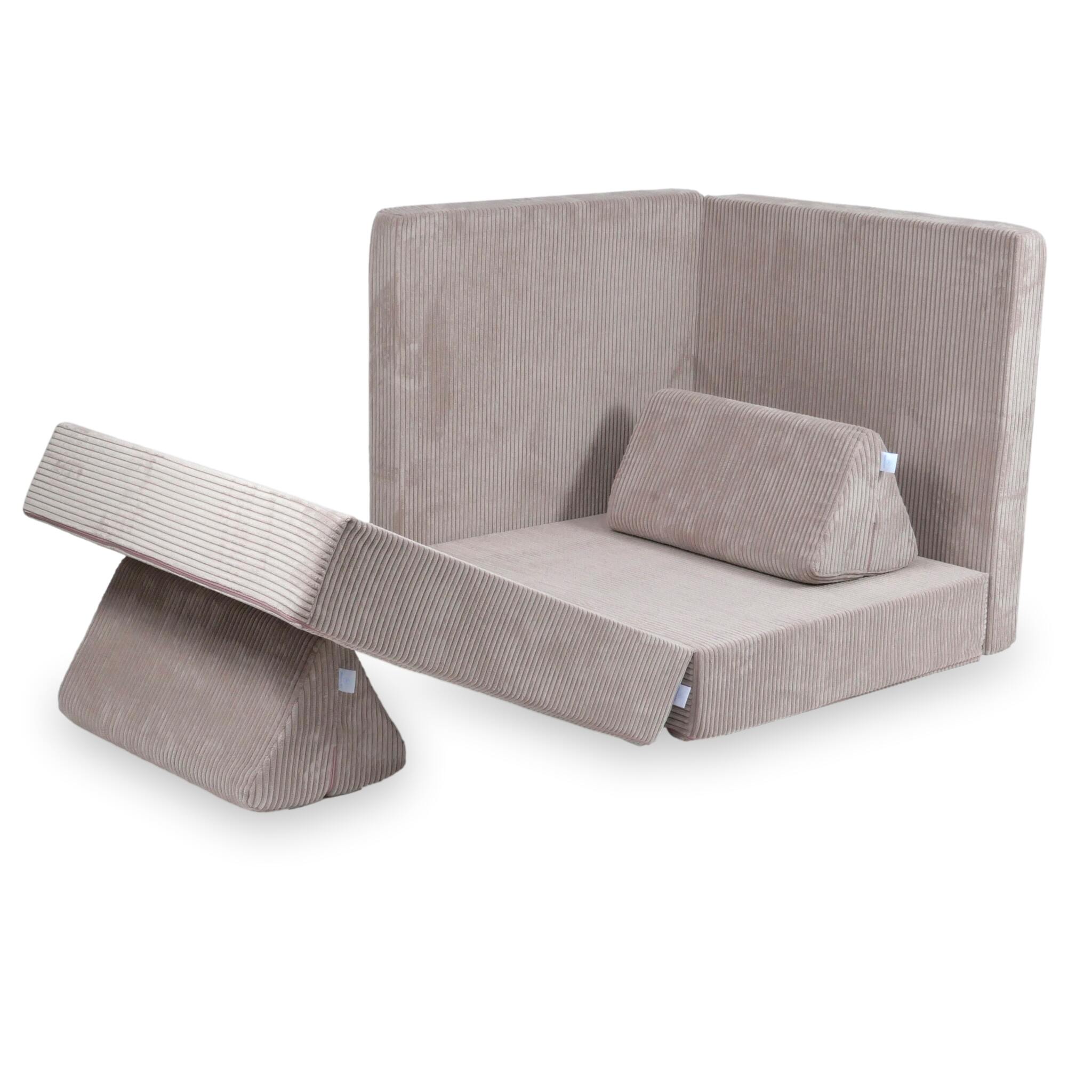 Montessori-Spielsofa aus Cord-Samt