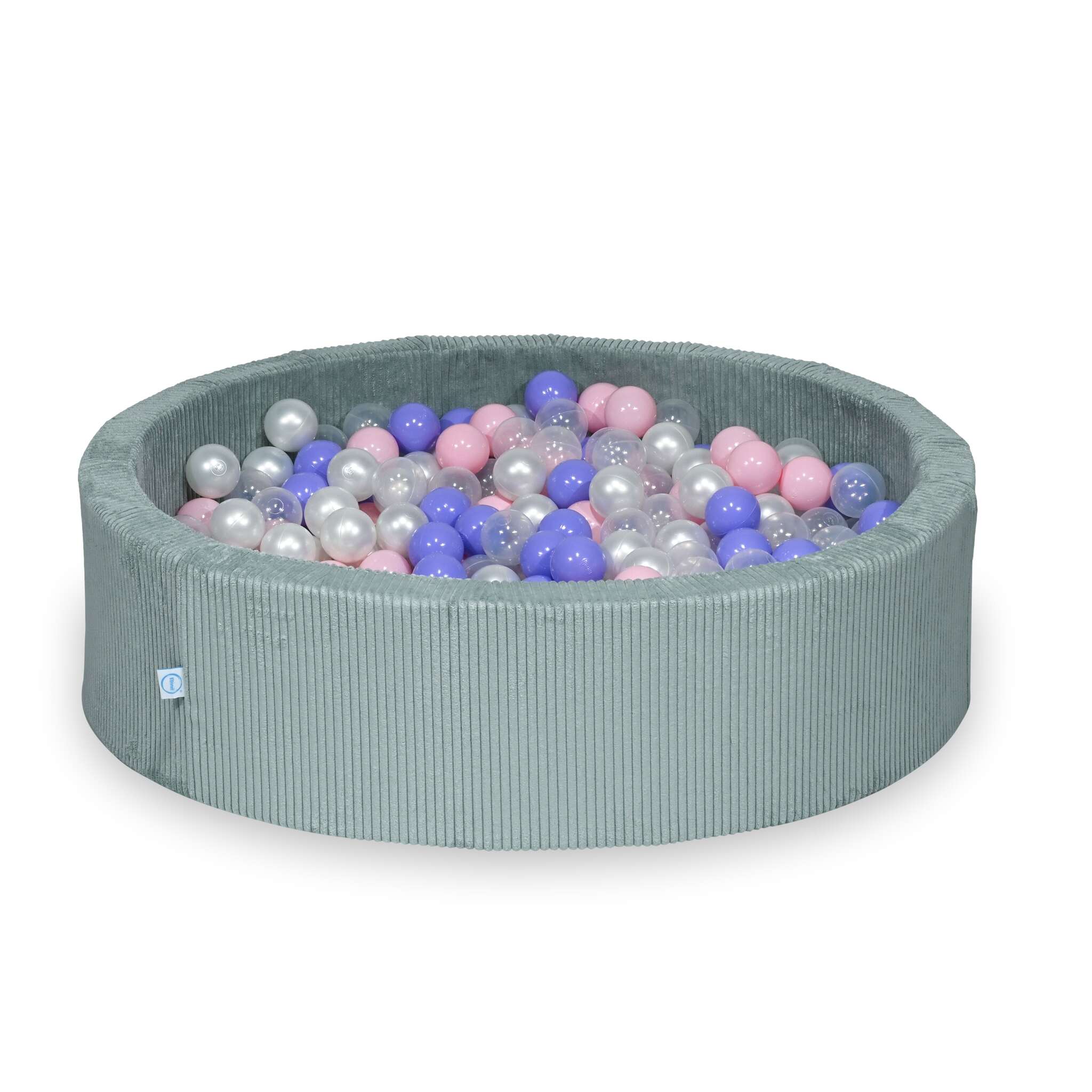 Ball Pit in corduroy light mint 110x30 cm with 400 balls