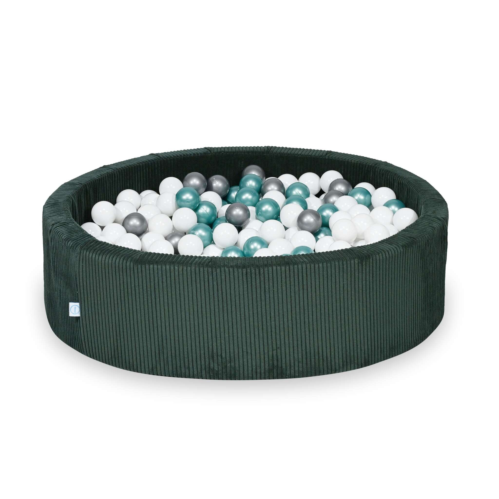 Ball Pit in corduroy green 110x30 cm with 400 balls