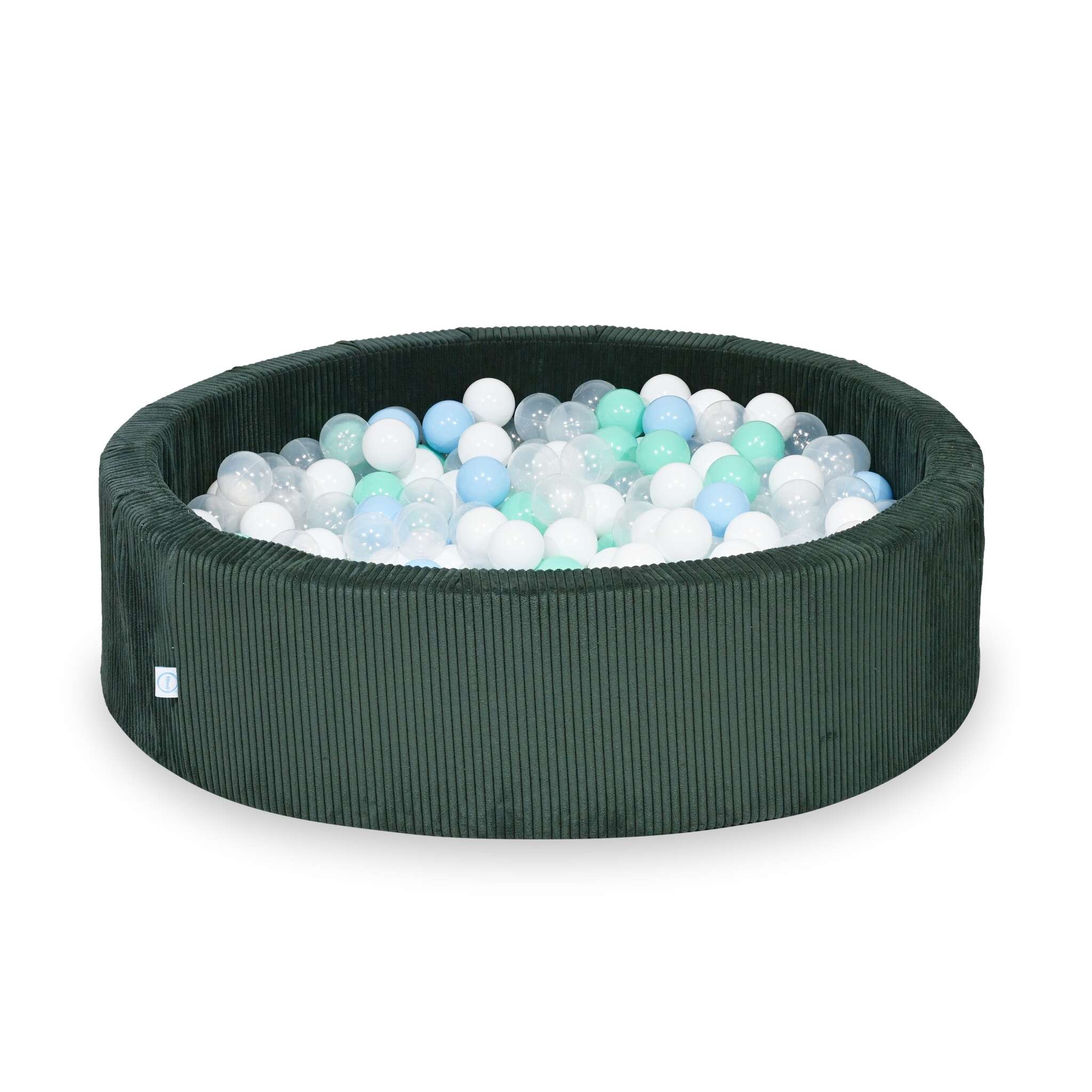 Ball Pit in corduroy green 110x30 cm with 400 balls
