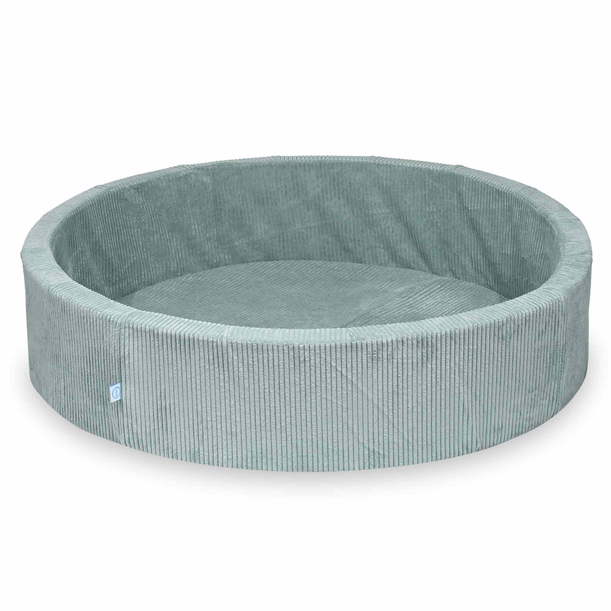 Bällebad 130x30 mintfarben Cord ohne Bälle