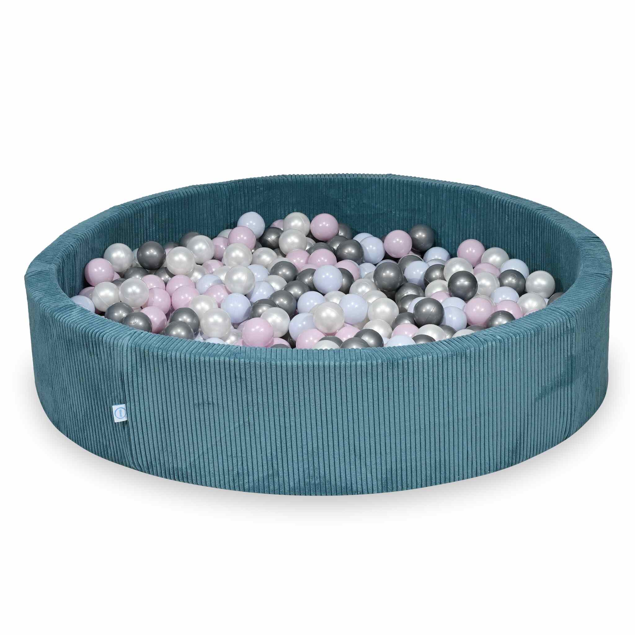 Ball Pit in corduroy blue 130x30 cm with 600 balls