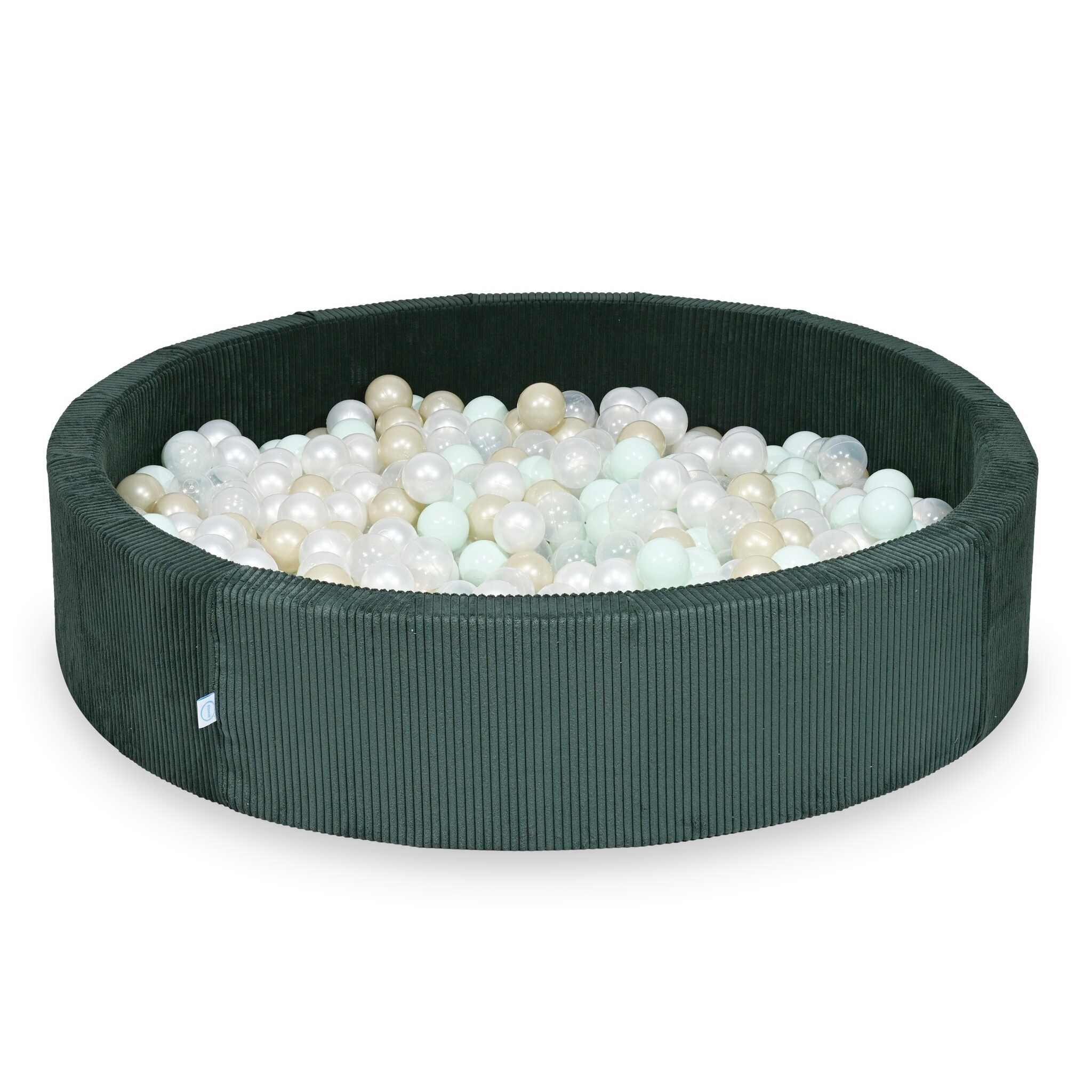 Bällebad Cord Grün 130x30 cm mit 600 Bällen