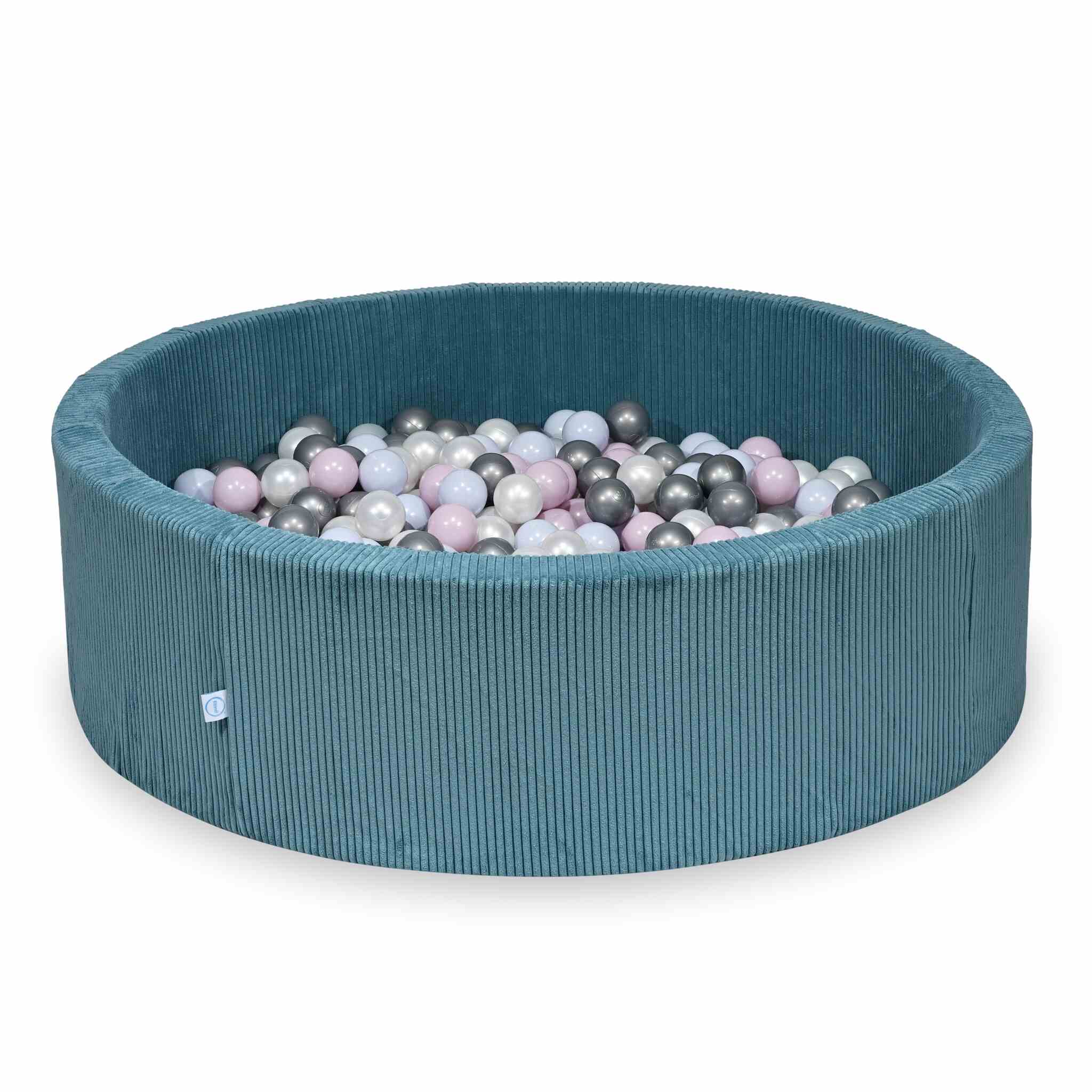 Ball Pit in corduroy blue 130x40 cm with 700 balls