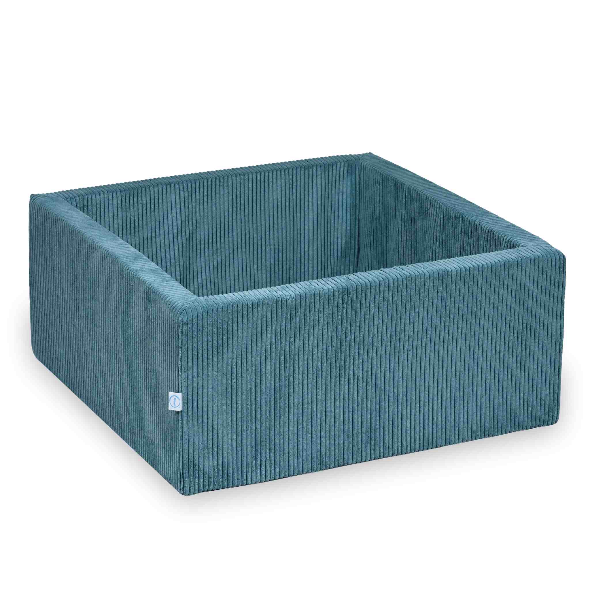 Bällebad quadratisch 90x90x40 cm blau Cord ohne Bälle