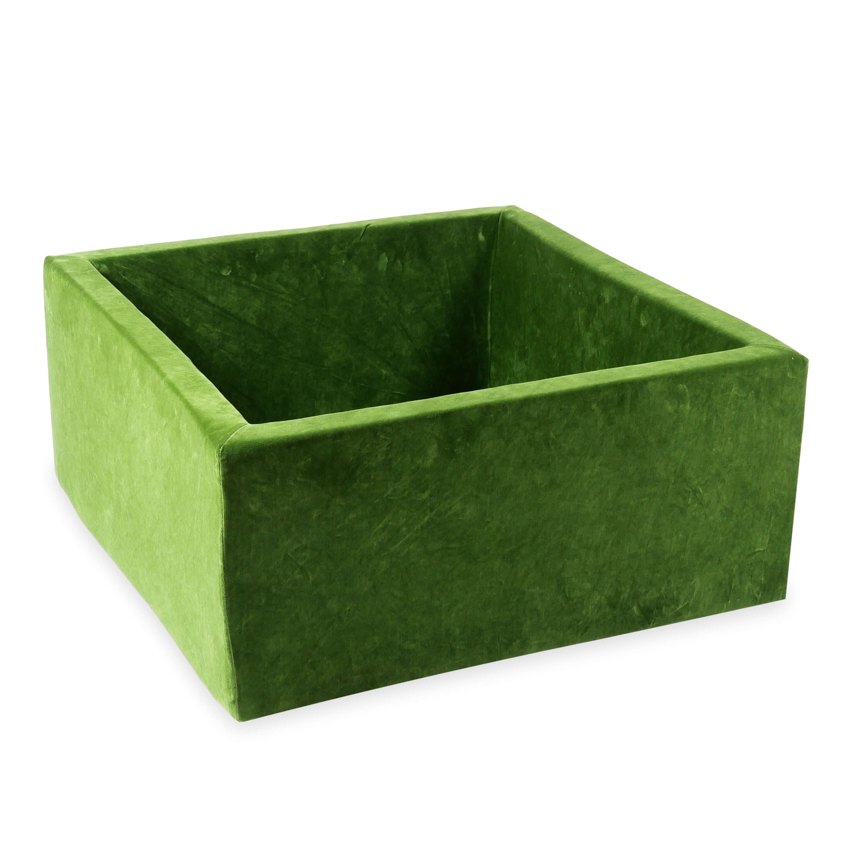 Bällebad quadratisch 90x90x40 cm Velvet Soft olive ohne Bälle