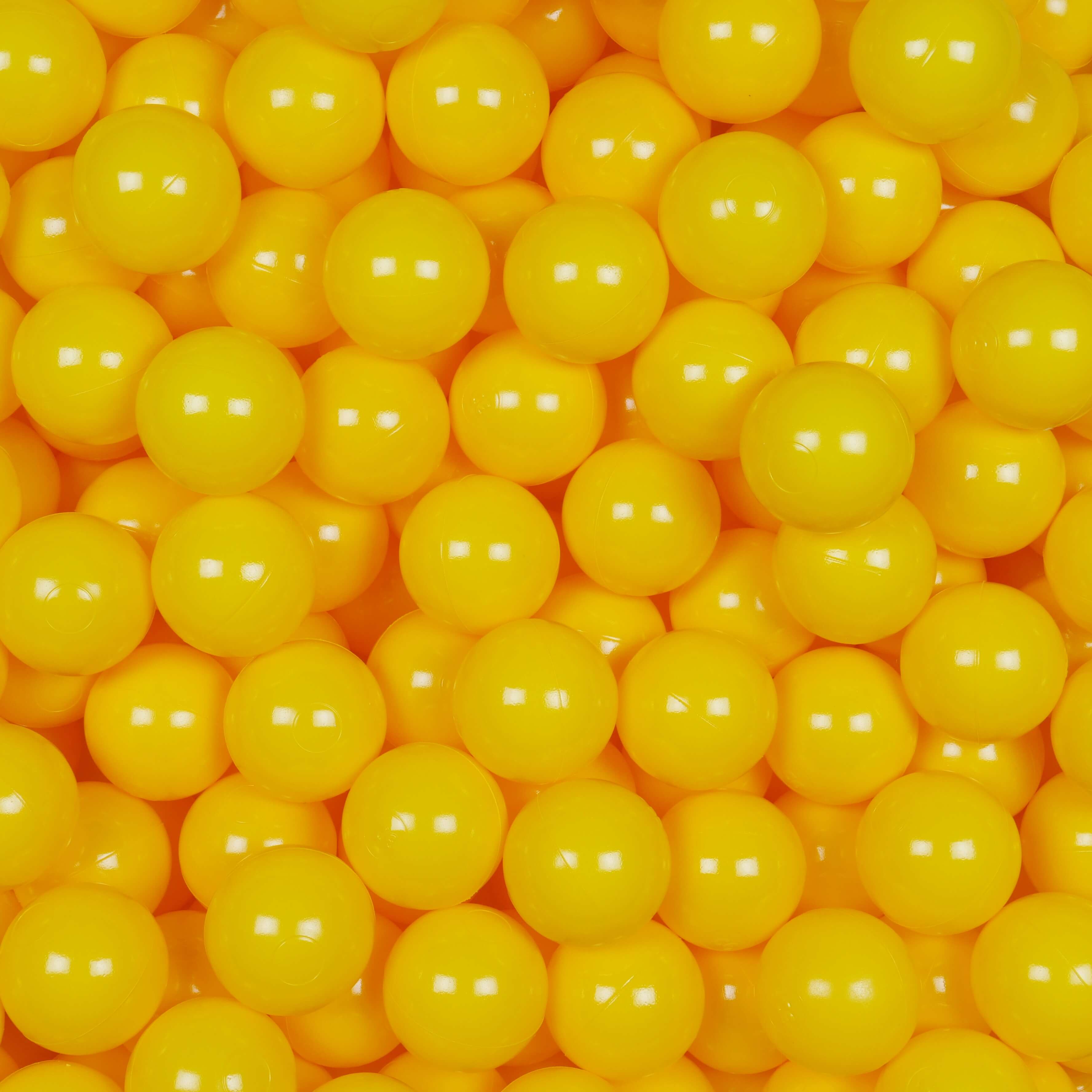 200 gelbe Spielbälle, 7 cm Durchmesser