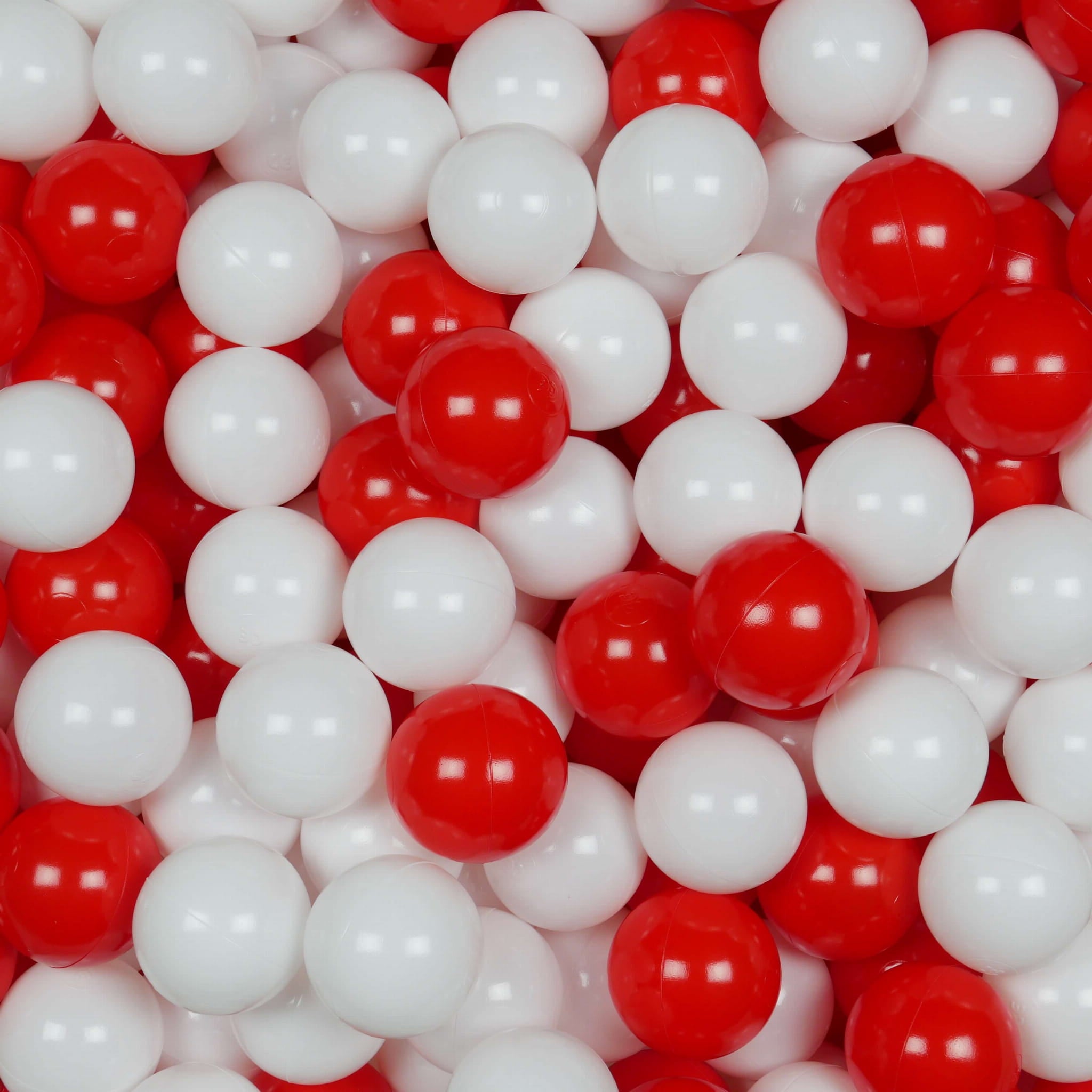 Game balls ø7cm 200 pieces white, red