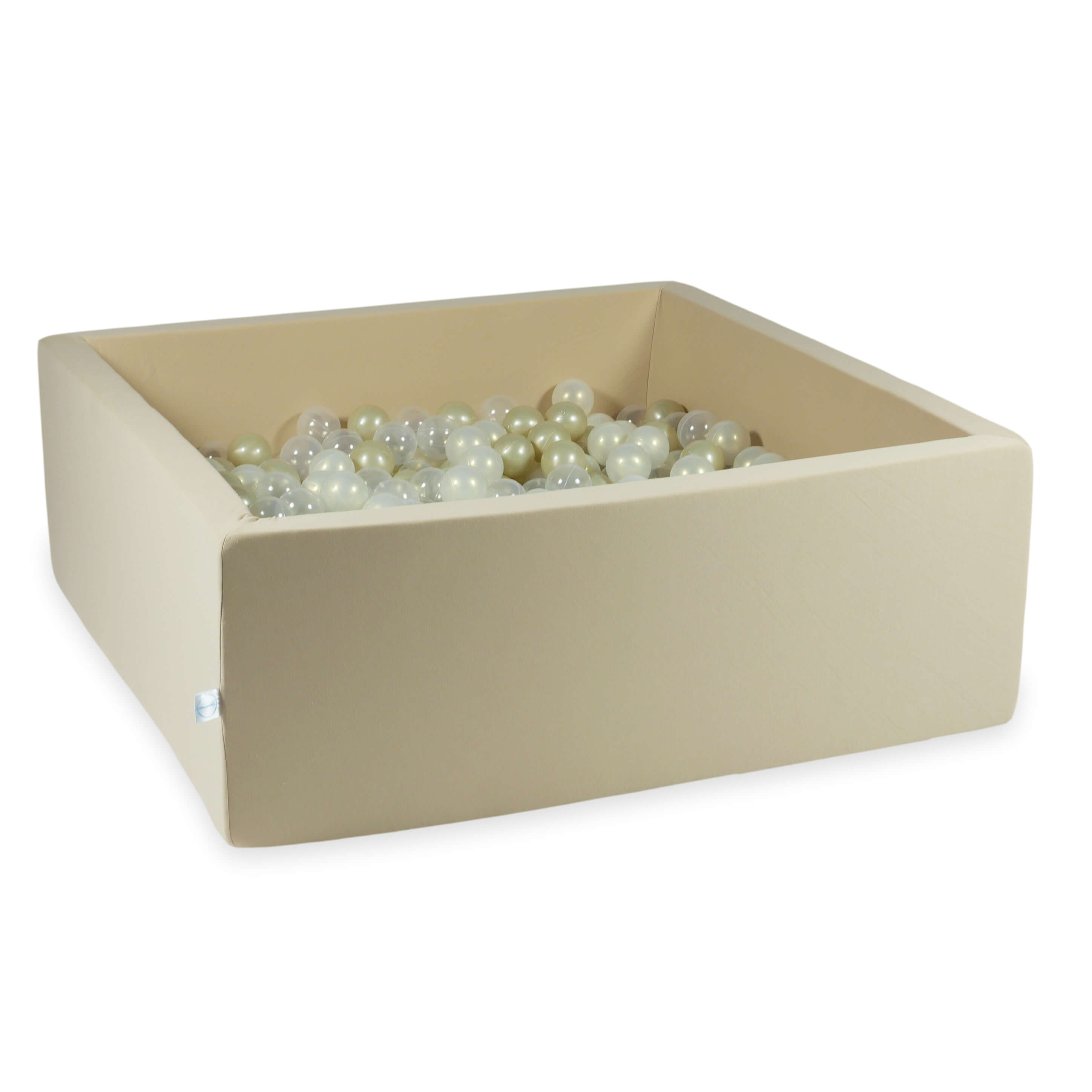 Bällebad, quadratisch, 110x110x40 cm, Beige, 600 Bälle