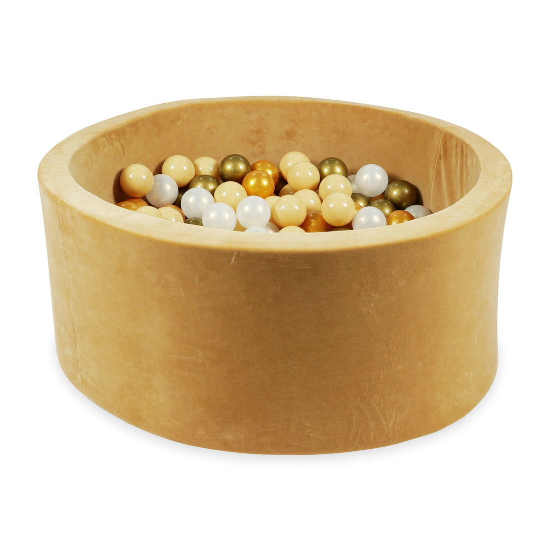90x40 cm Velvet Soft Caramel Ball Pit with 300 Balls
