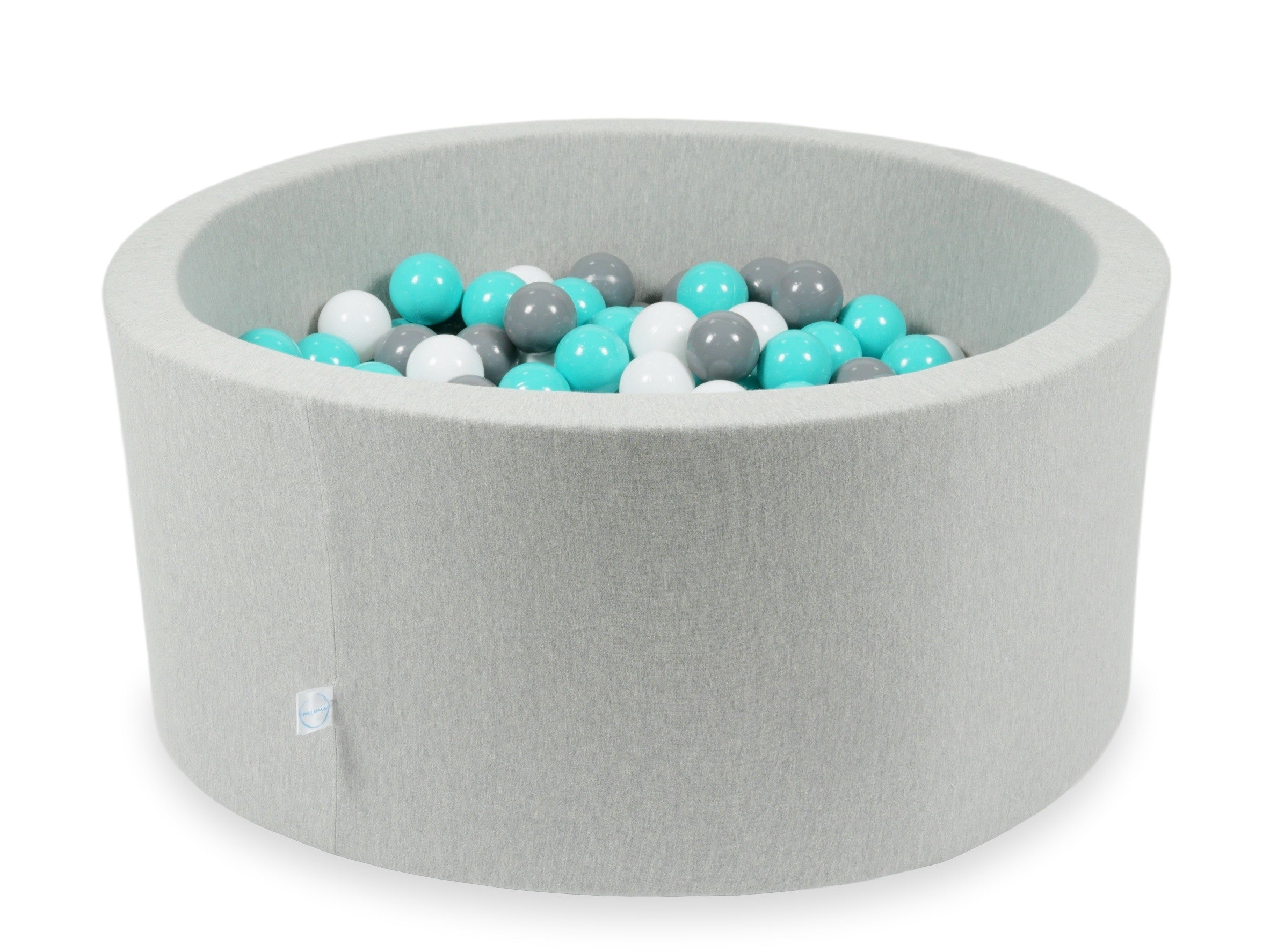 Piscine à balles en gris clair 90x40 cm avec 300 balles