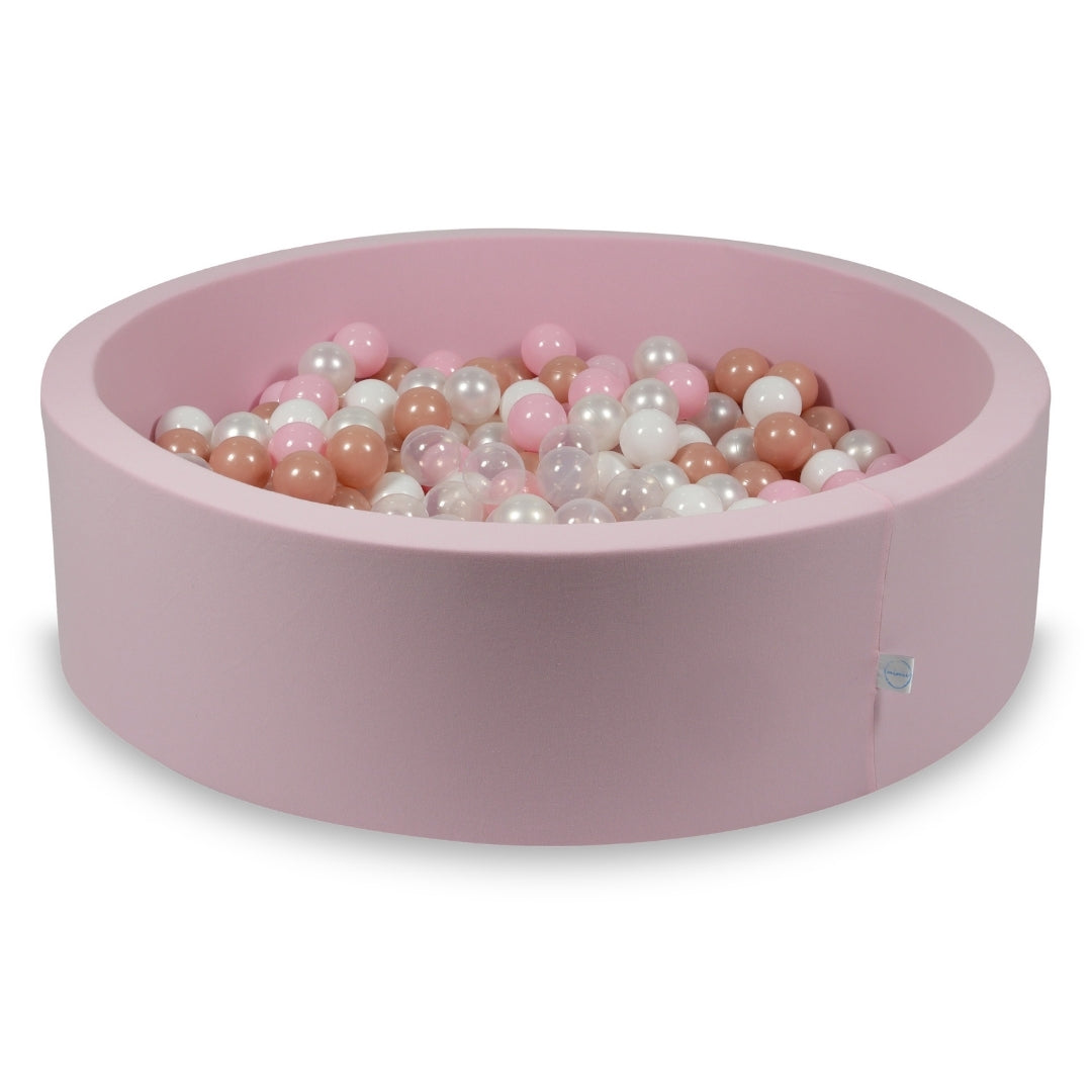 Piscine à balles en rose poudré 110x30 cm avec 400 balles
