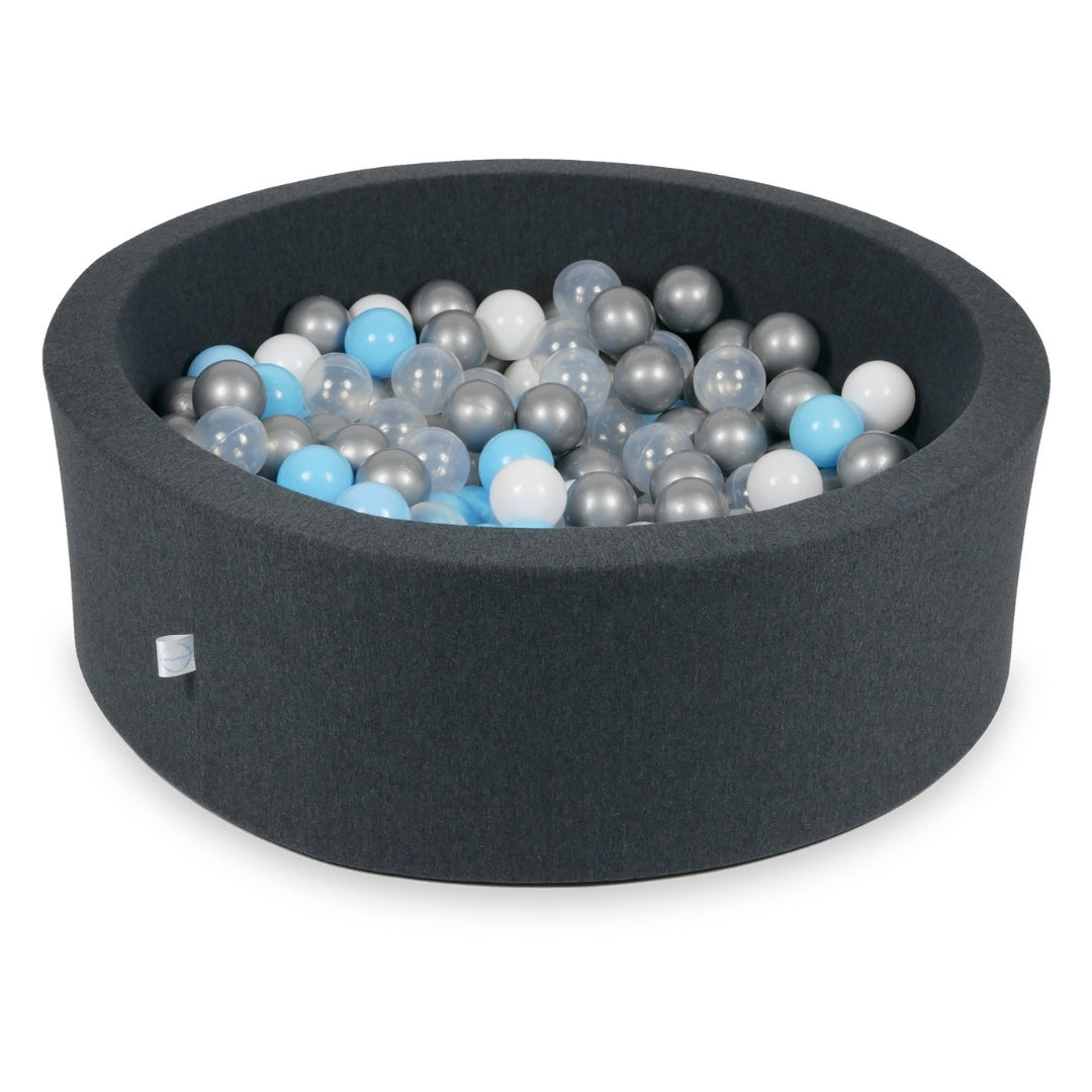 Ball pool in graphite 90x30 cm with 200 balls