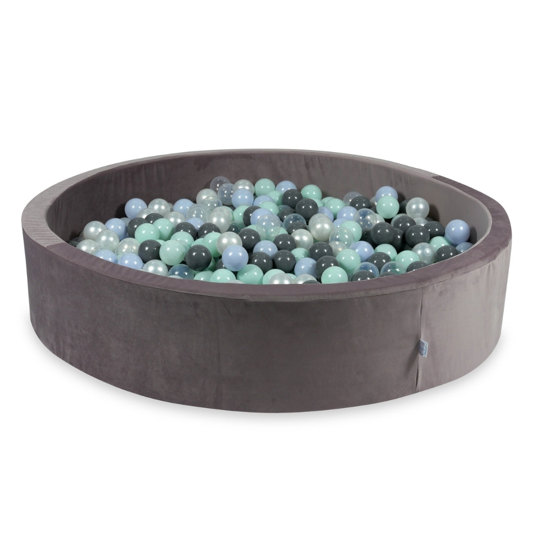 Lilac velvet ball pit 130x30 cm with 600 balls