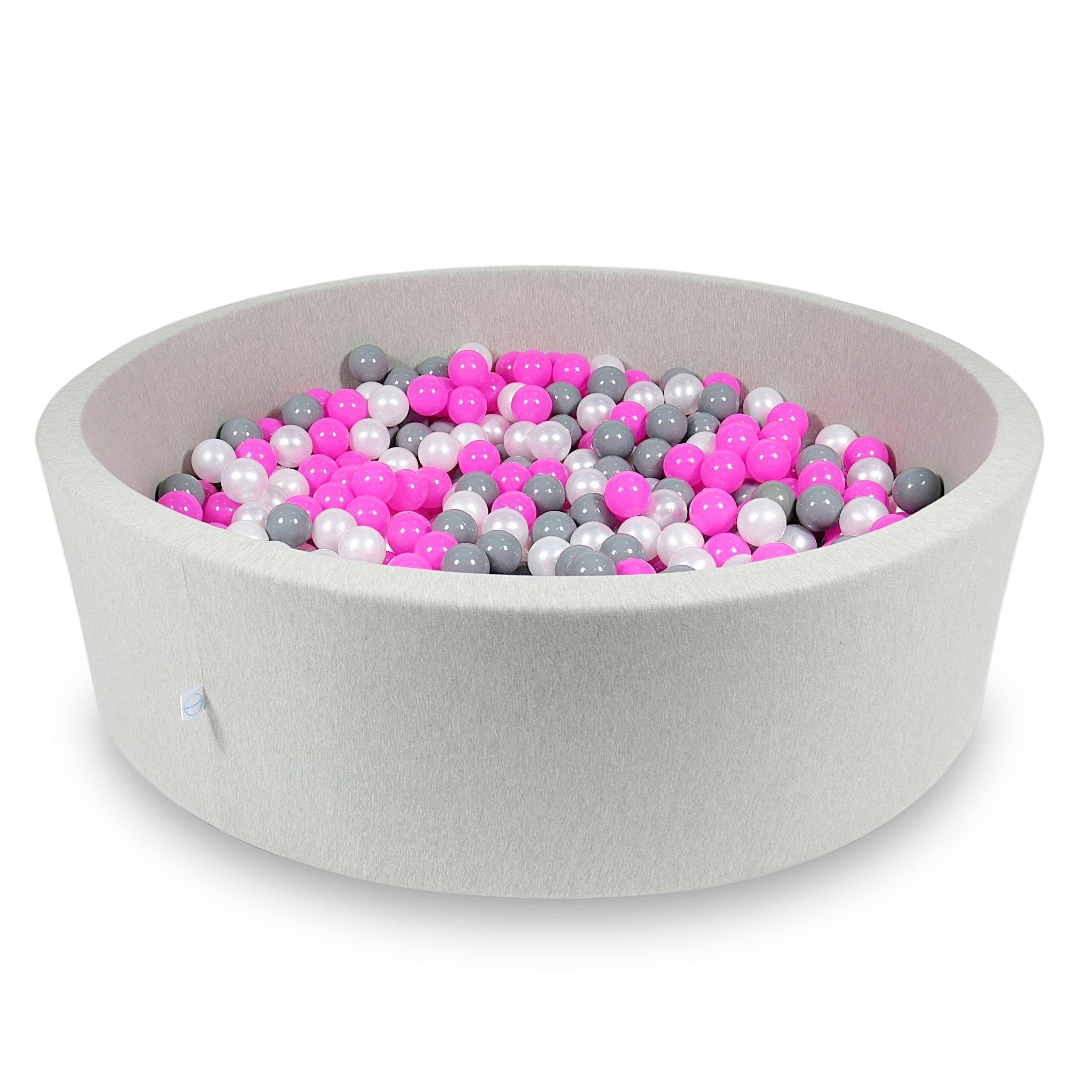 Light gray ball pit 130x40 cm with 700 balls