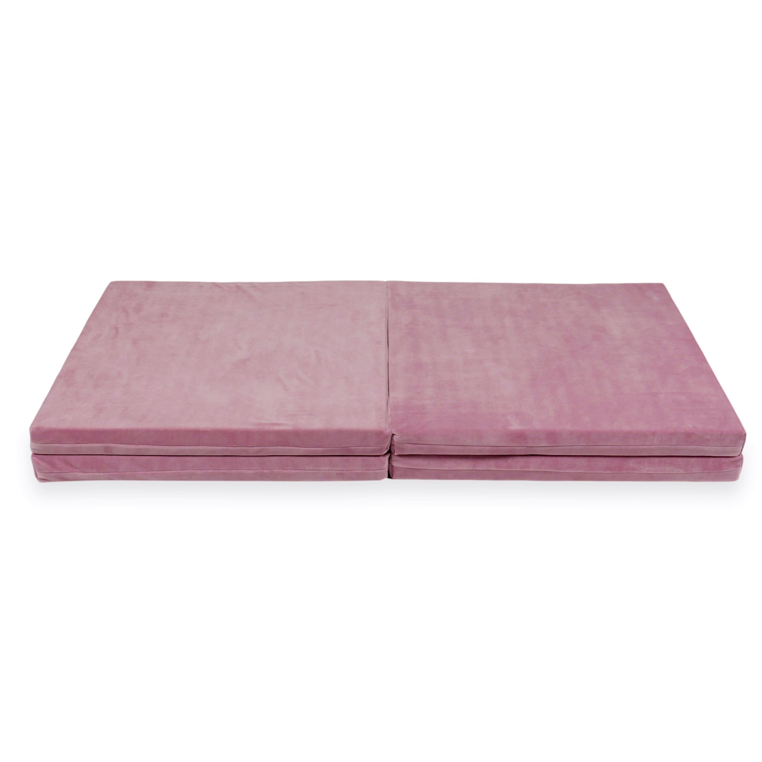 Foldable square baby play mat 120 × 120 cm in soft velvet