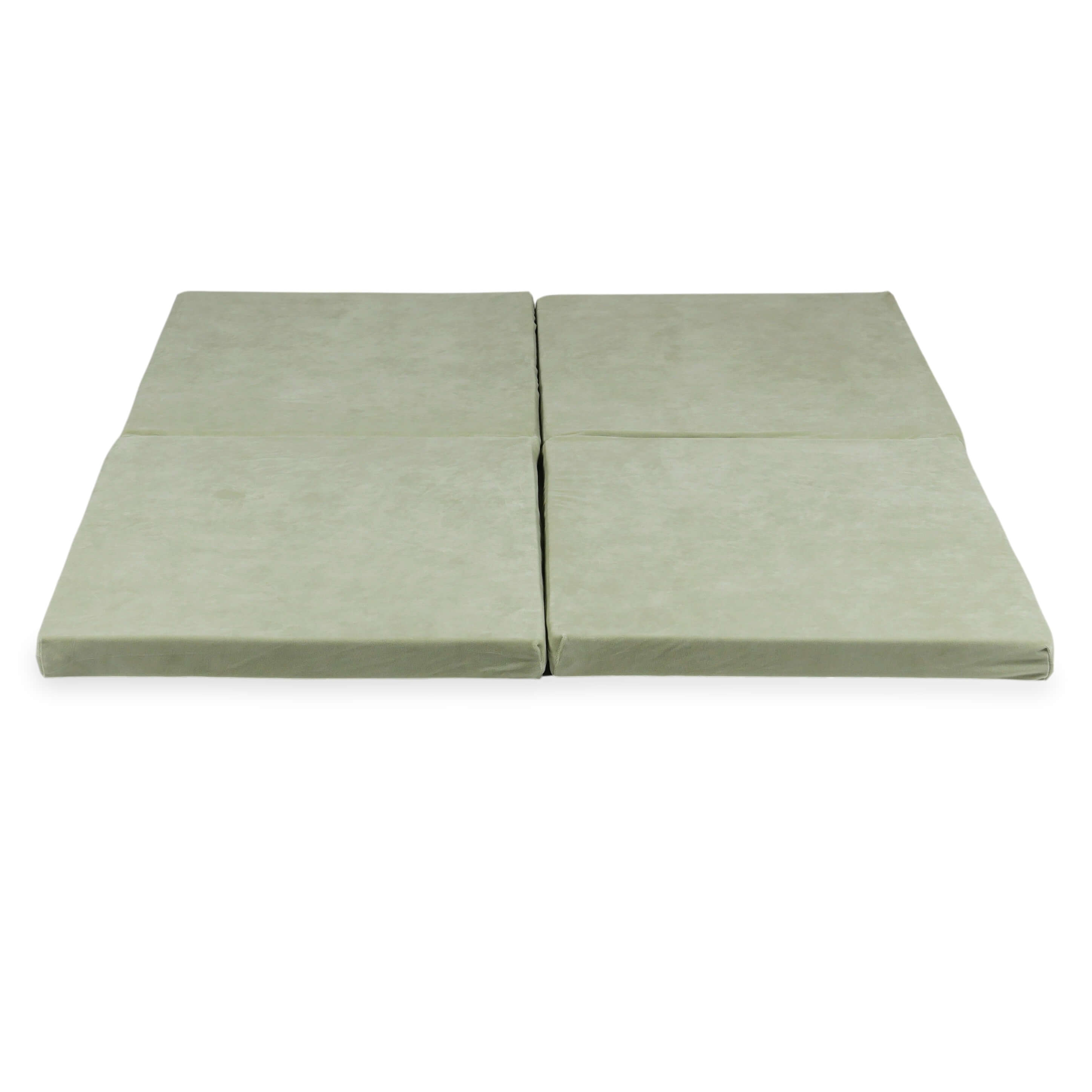 Foldable square baby play mat 120 × 120 cm in soft velvet